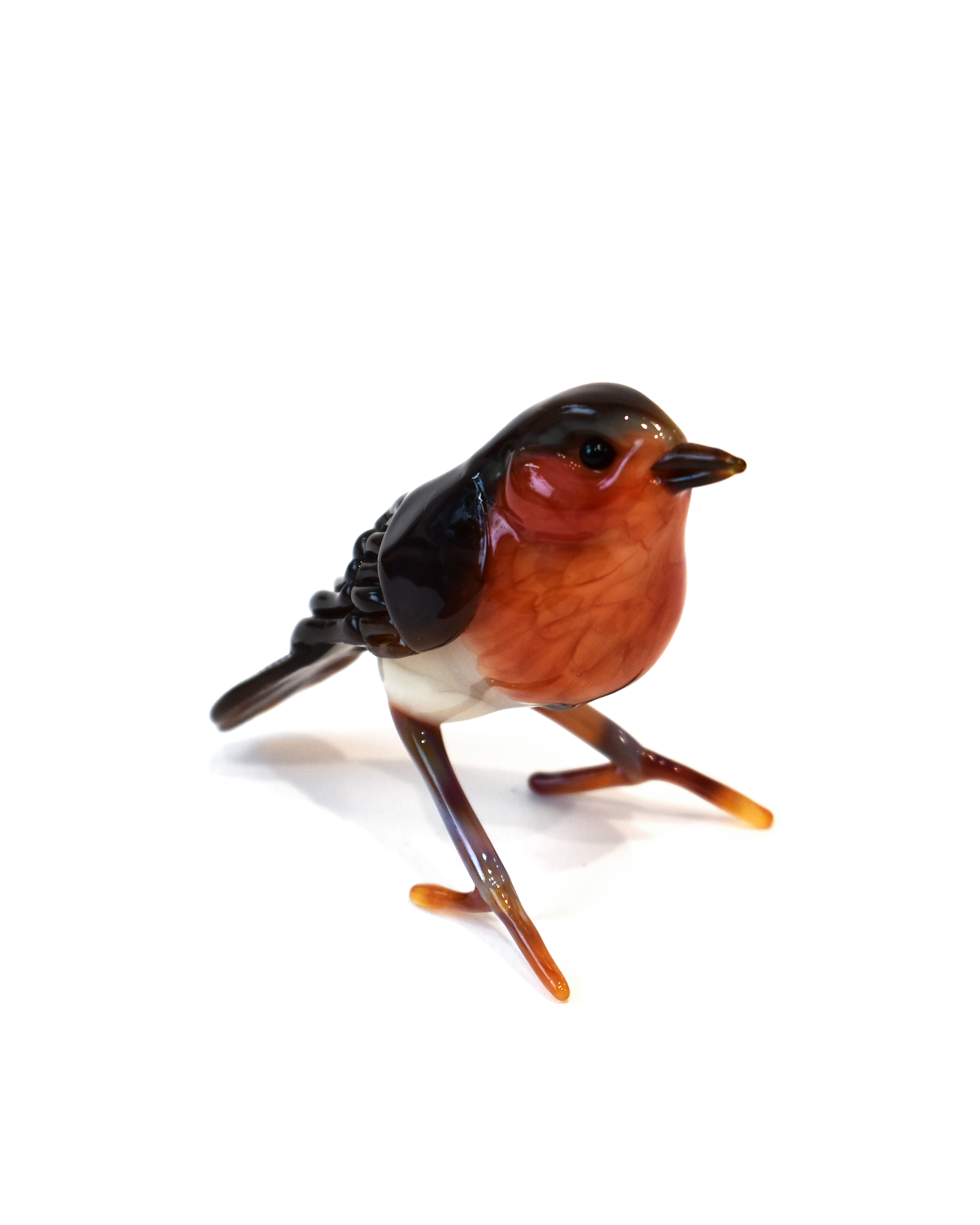 'Little Robin Red Breast' Glass Sculpture