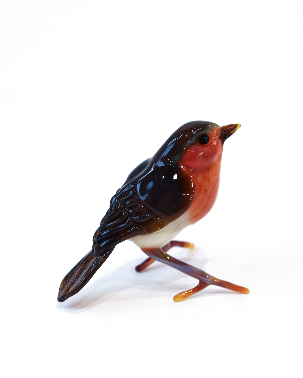 'Little Robin Red Breast' Glass Sculpture