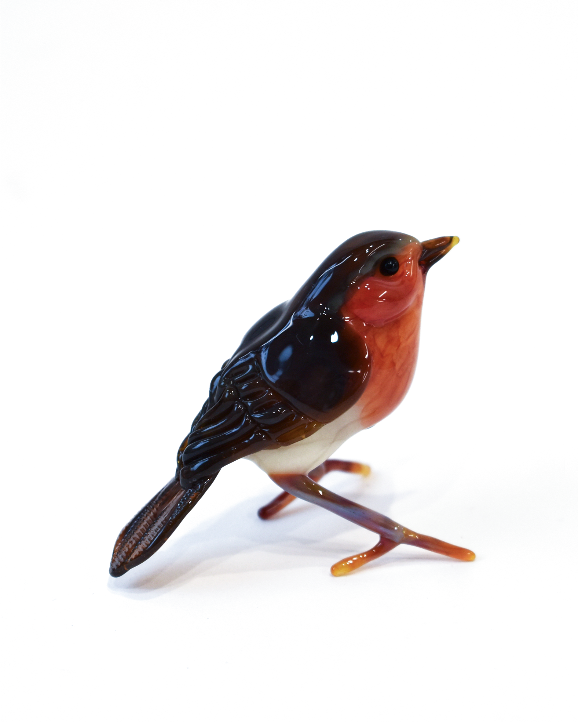 'Little Robin Red Breast' Glass Sculpture