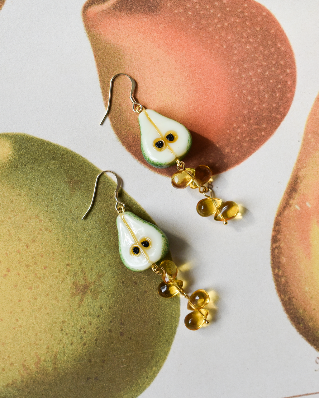 'Half-Cut Pear Drop' Earrings