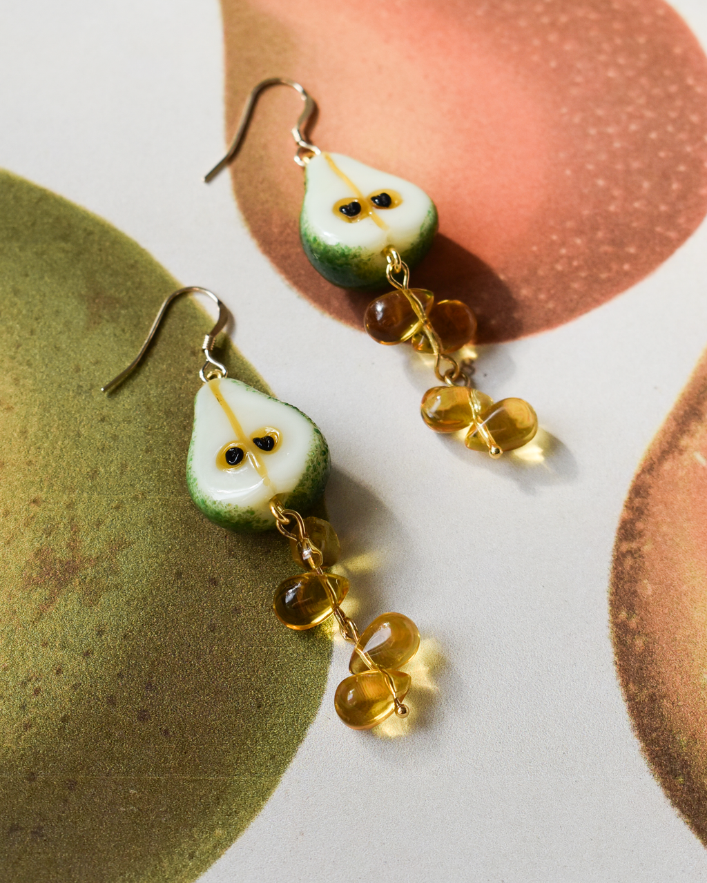'Half-Cut Pear Drop' Earrings