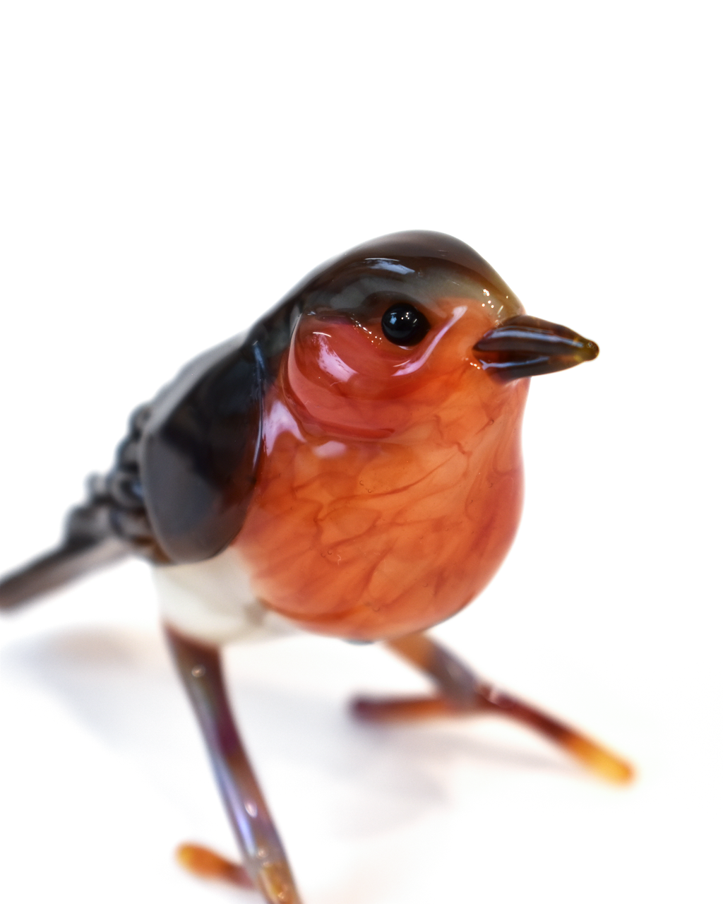 'Little Robin Red Breast' Glass Sculpture