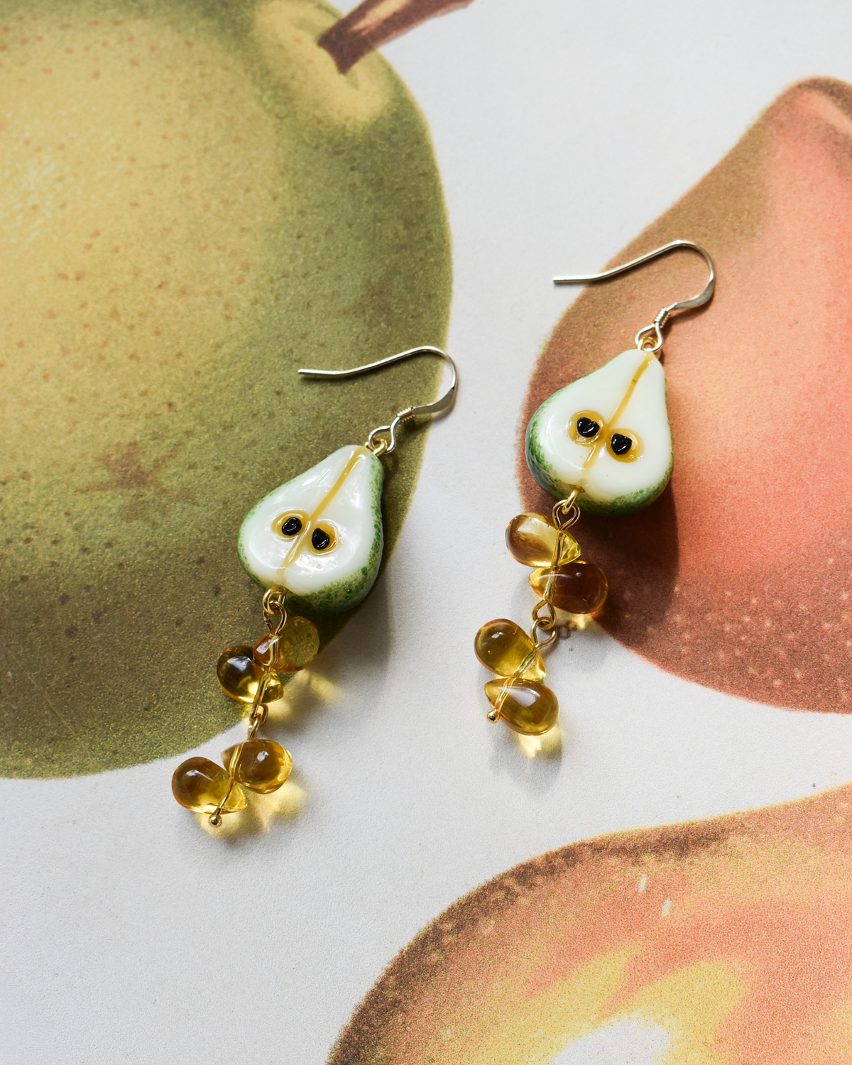 'Half-Cut Pear Drop' Earrings