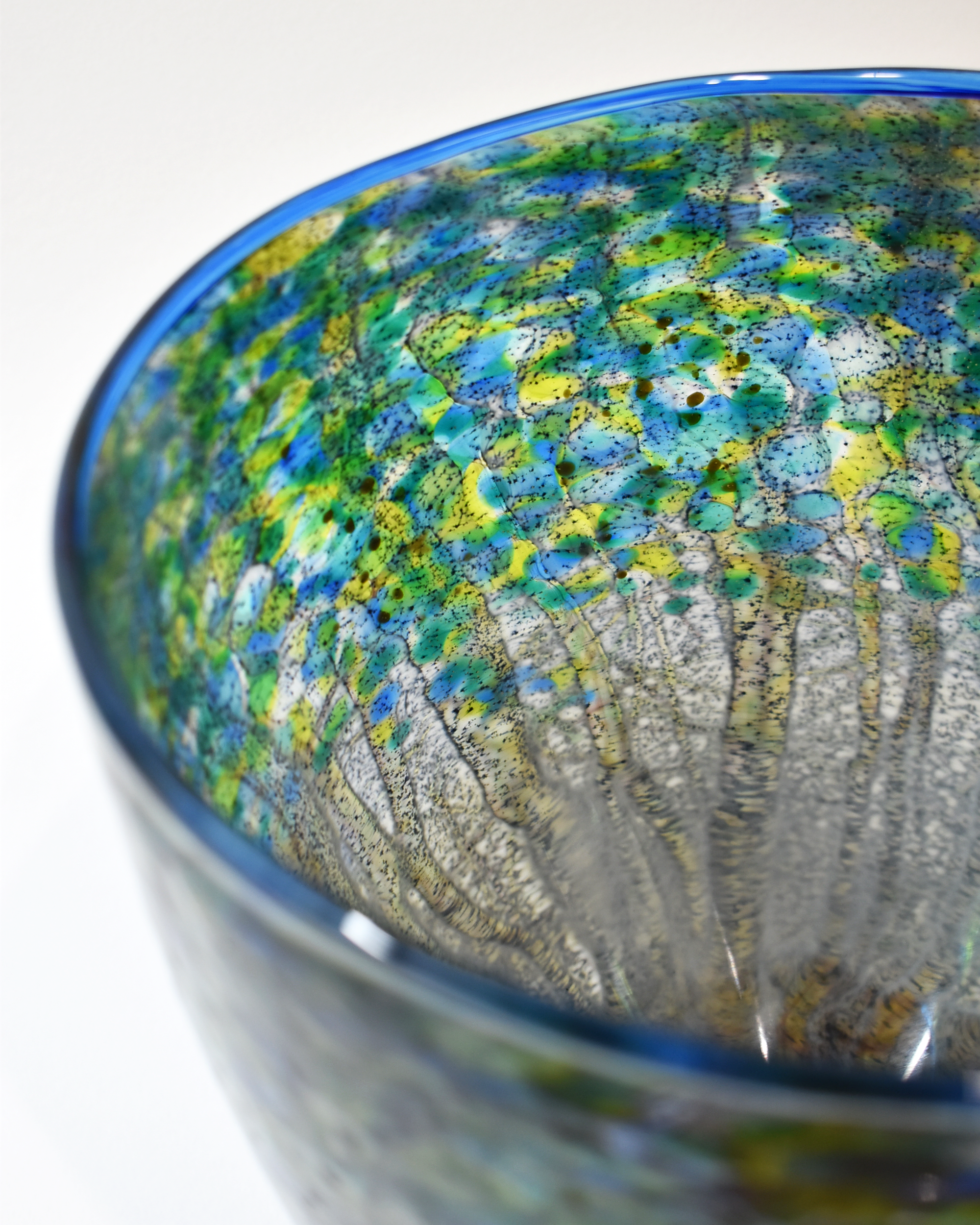 'Undercliff Daytime' Mouthblown Glass Footed Bowl