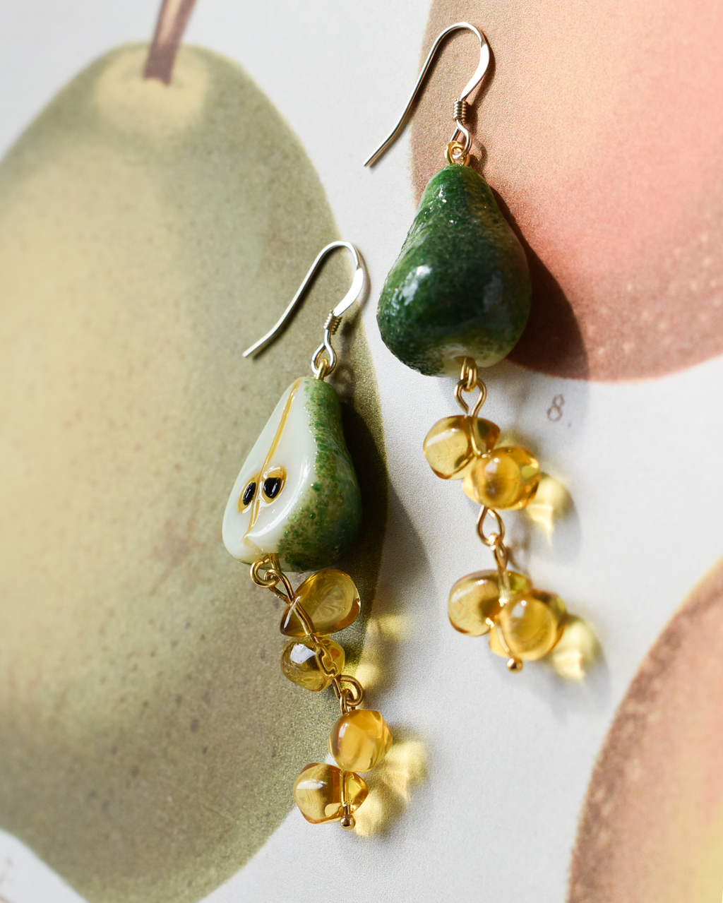 'Half-Cut Pear Drop' Earrings