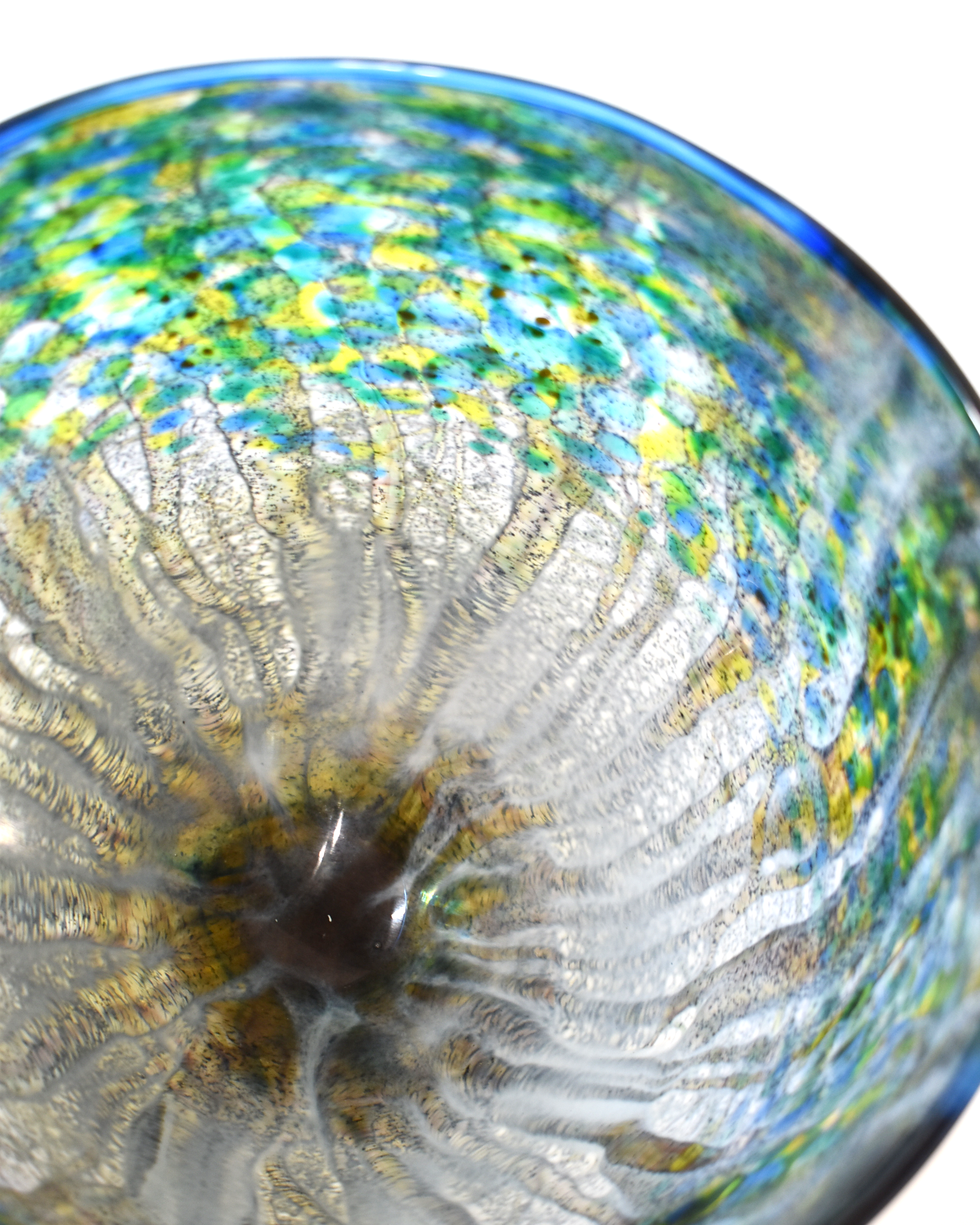 'Undercliff Daytime' Mouthblown Glass Footed Bowl