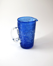 Load image into Gallery viewer, Blue Ripple Glass Jug (M)
