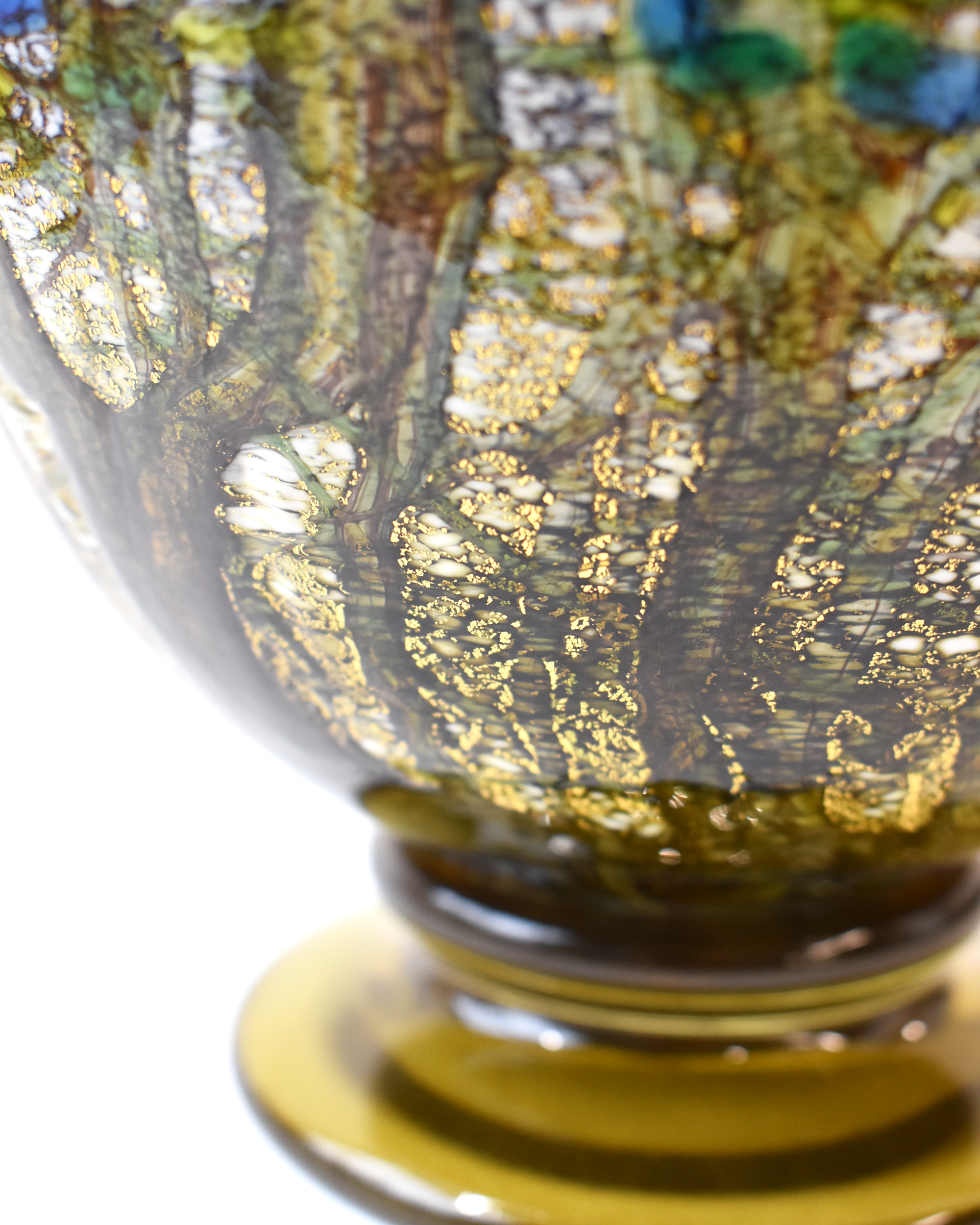 'Undercliff Daytime' Mouthblown Glass Footed Bowl
