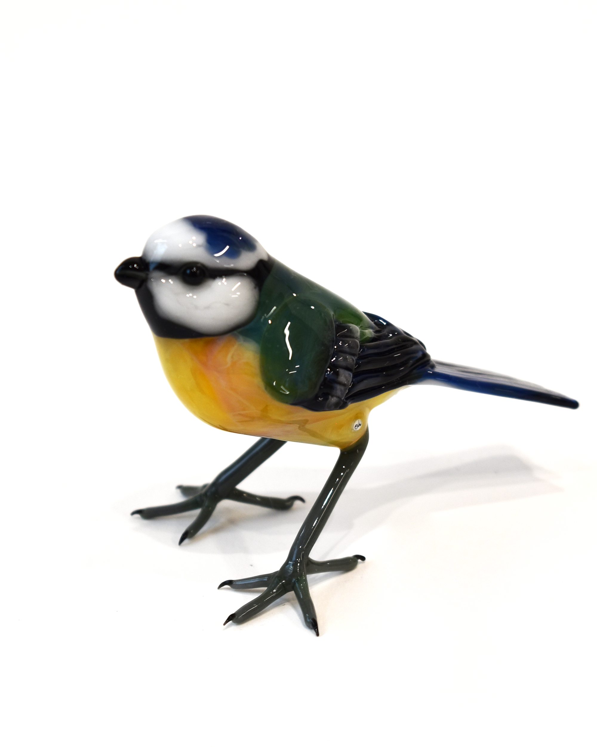 'Little Blue Tit' Glass Sculpture