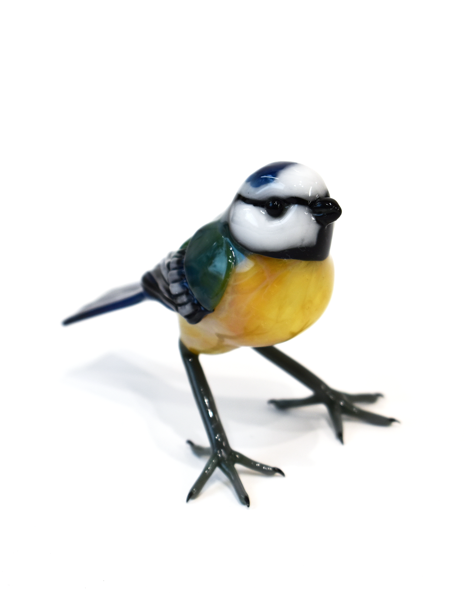 'Little Blue Tit' Glass Sculpture
