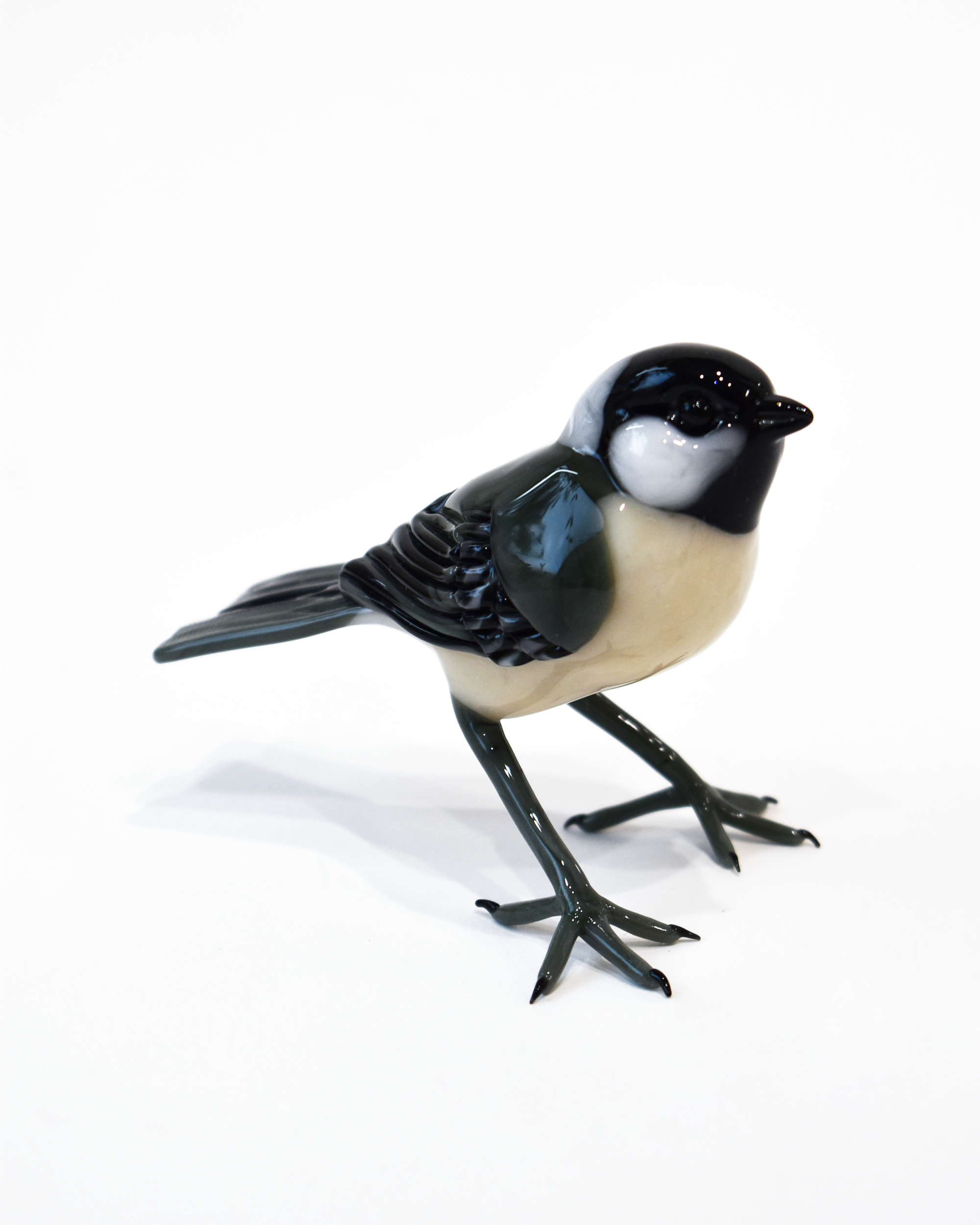 'Coal Tit' Glass Sculpture