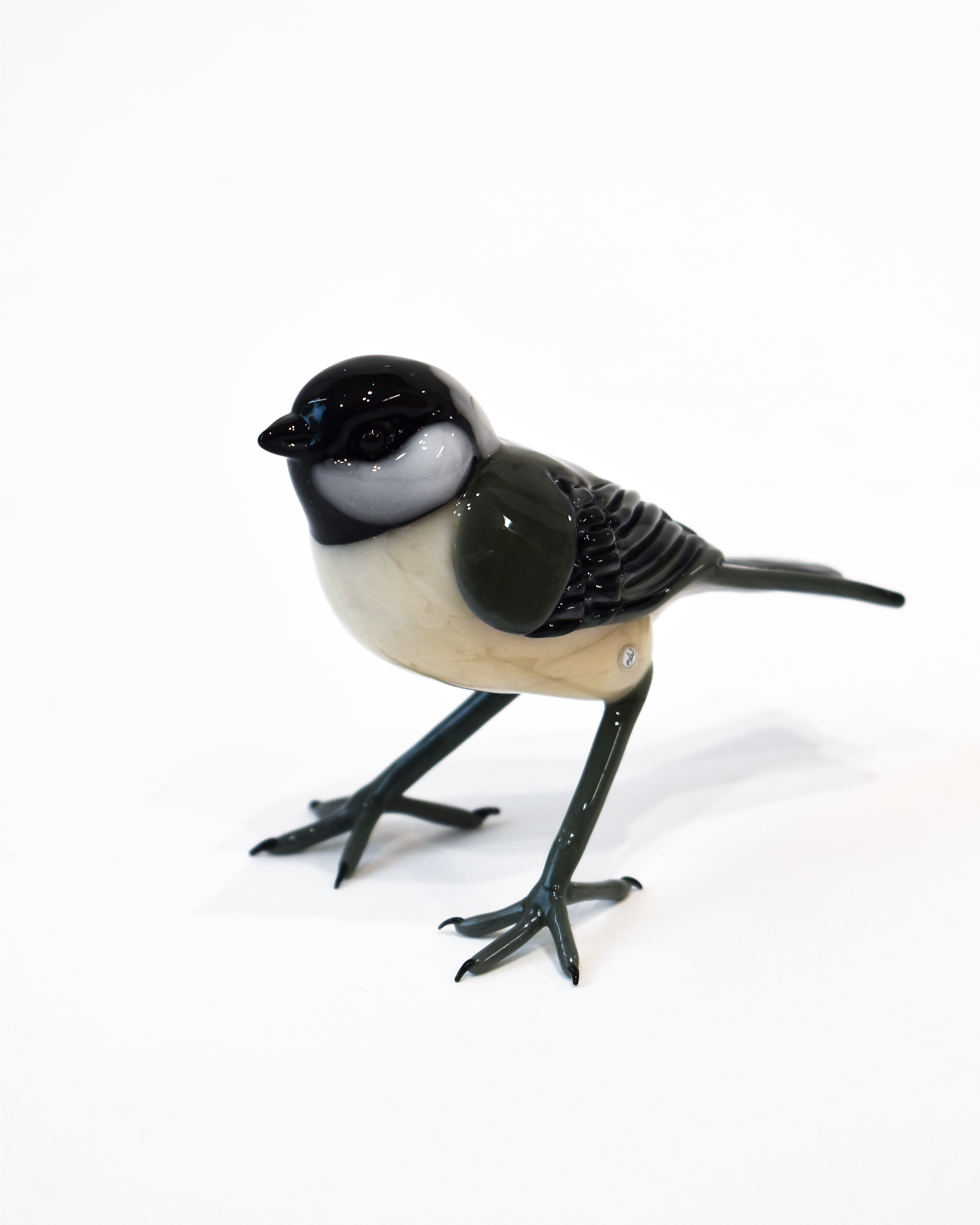 'Coal Tit' Glass Sculpture