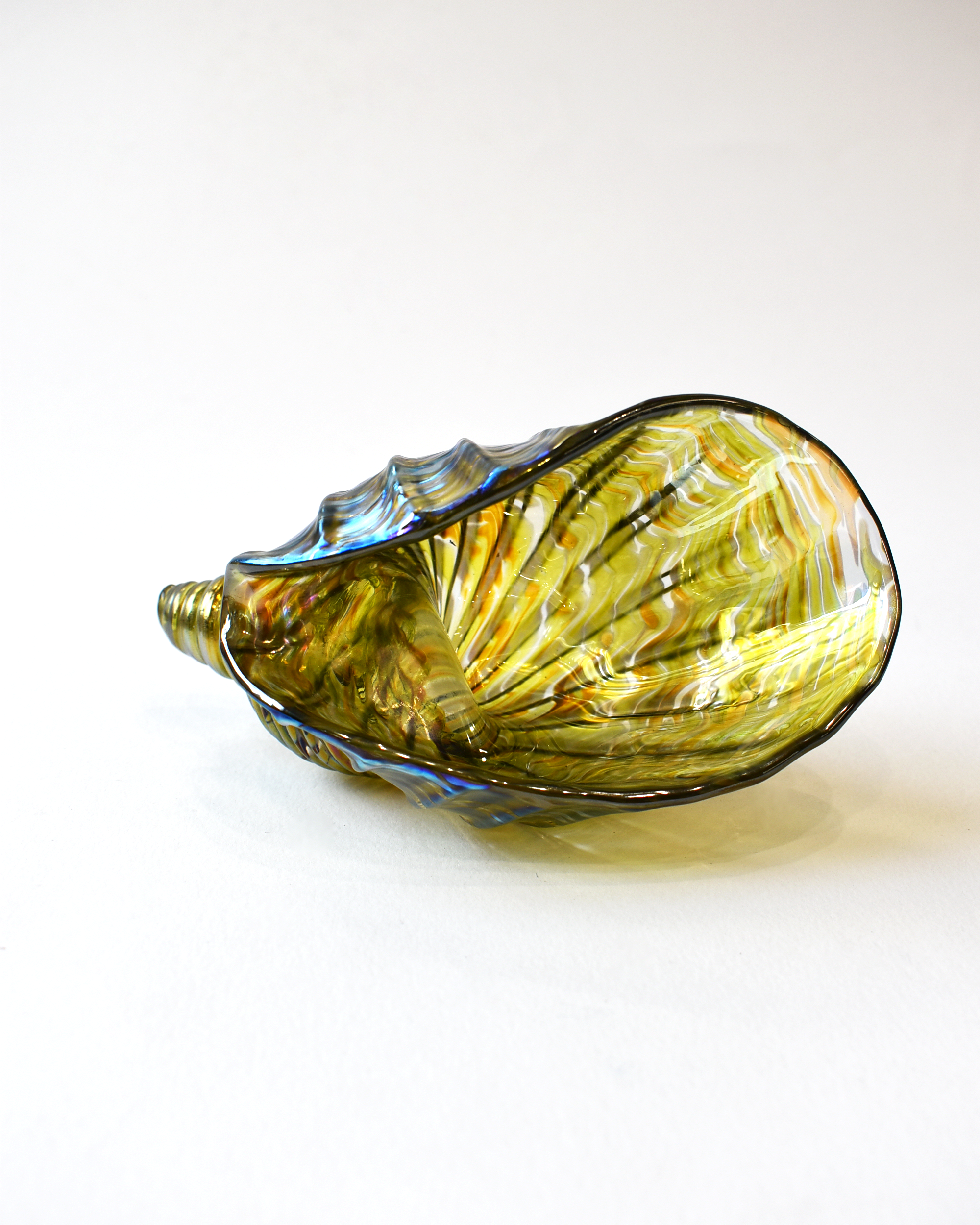 Lime Featherspray Glass Shell (L)