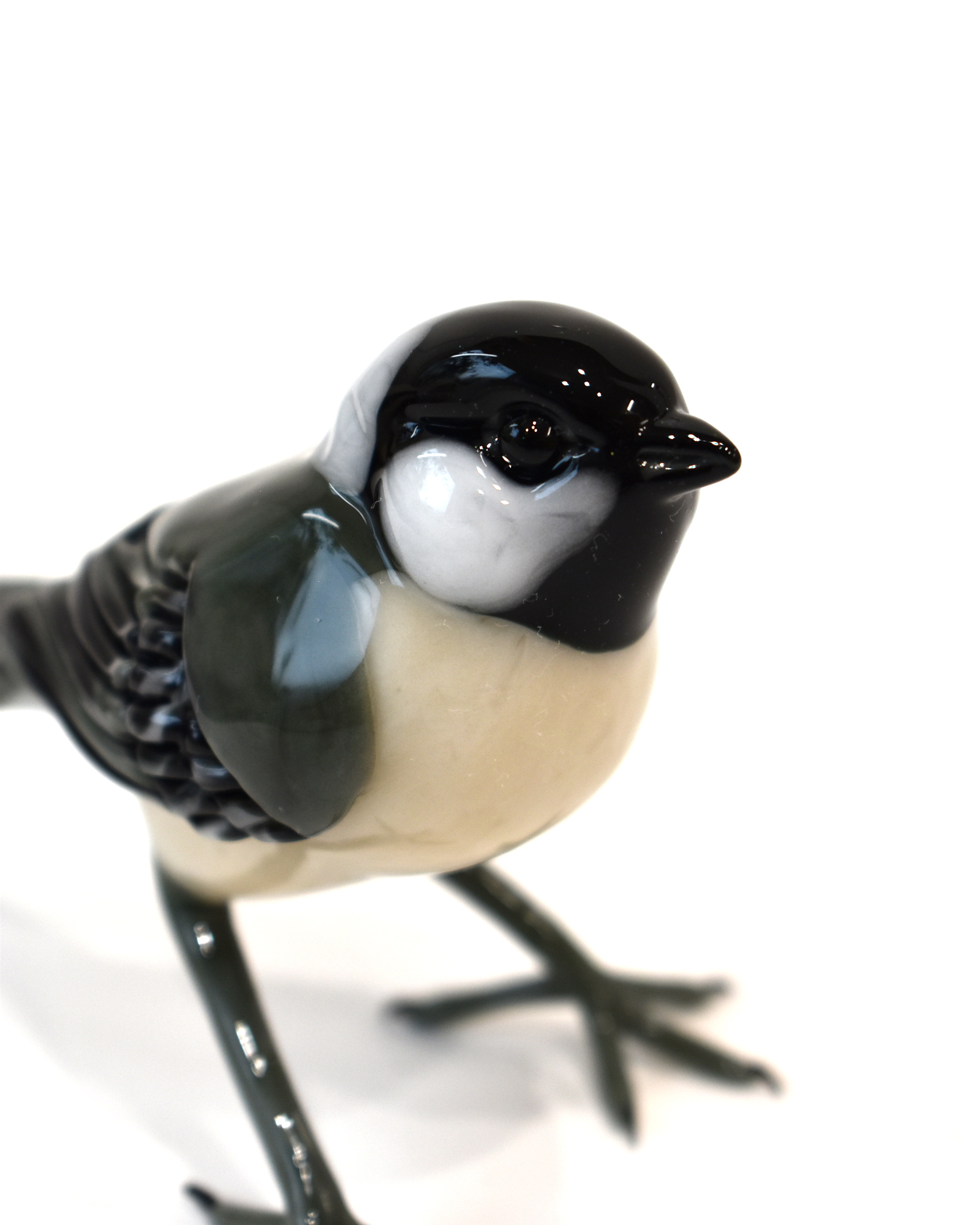 'Coal Tit' Glass Sculpture