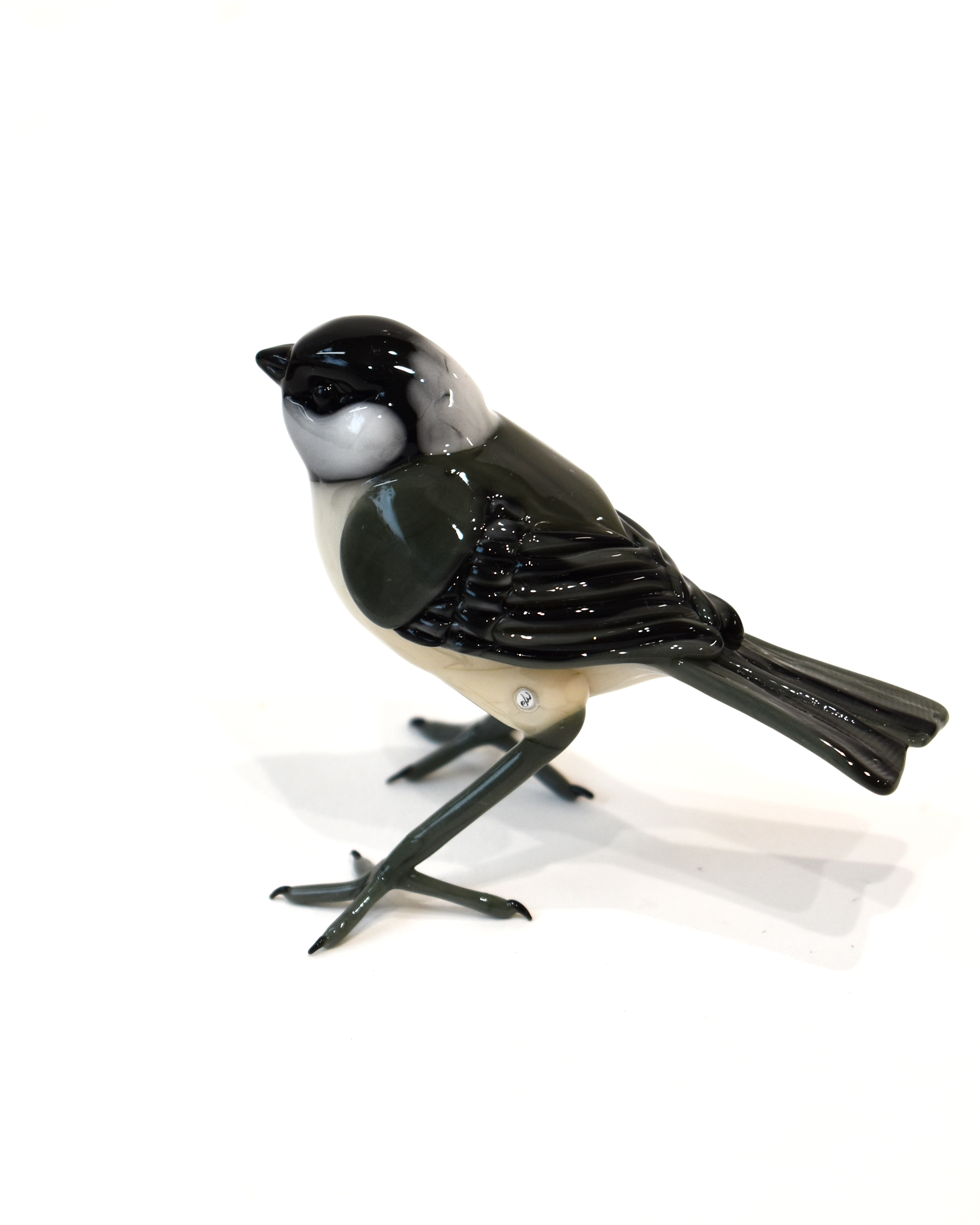 'Coal Tit' Glass Sculpture