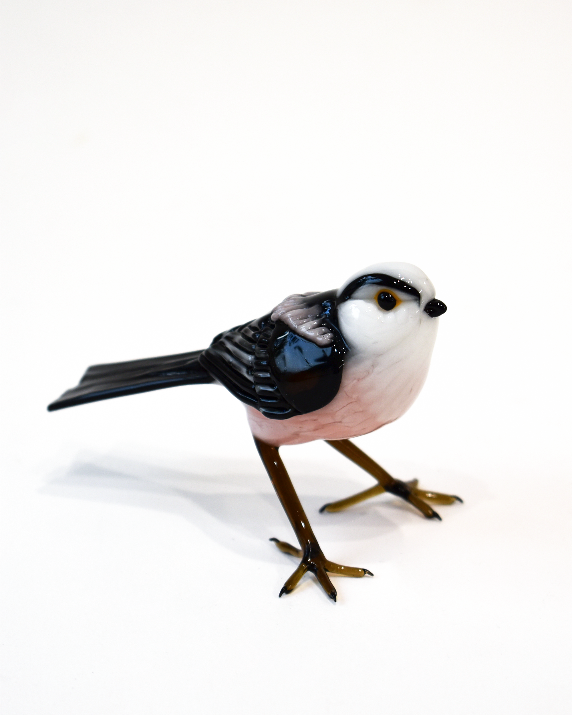 'Long Tail Tit' Glass Sculpture