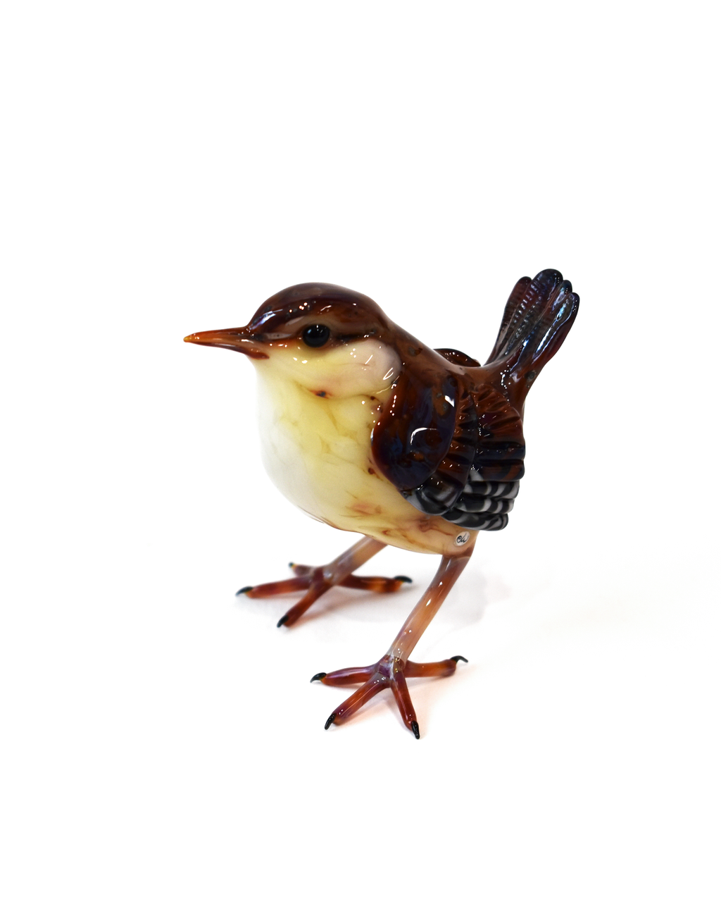 'Wren' Glass Bird Sculpture