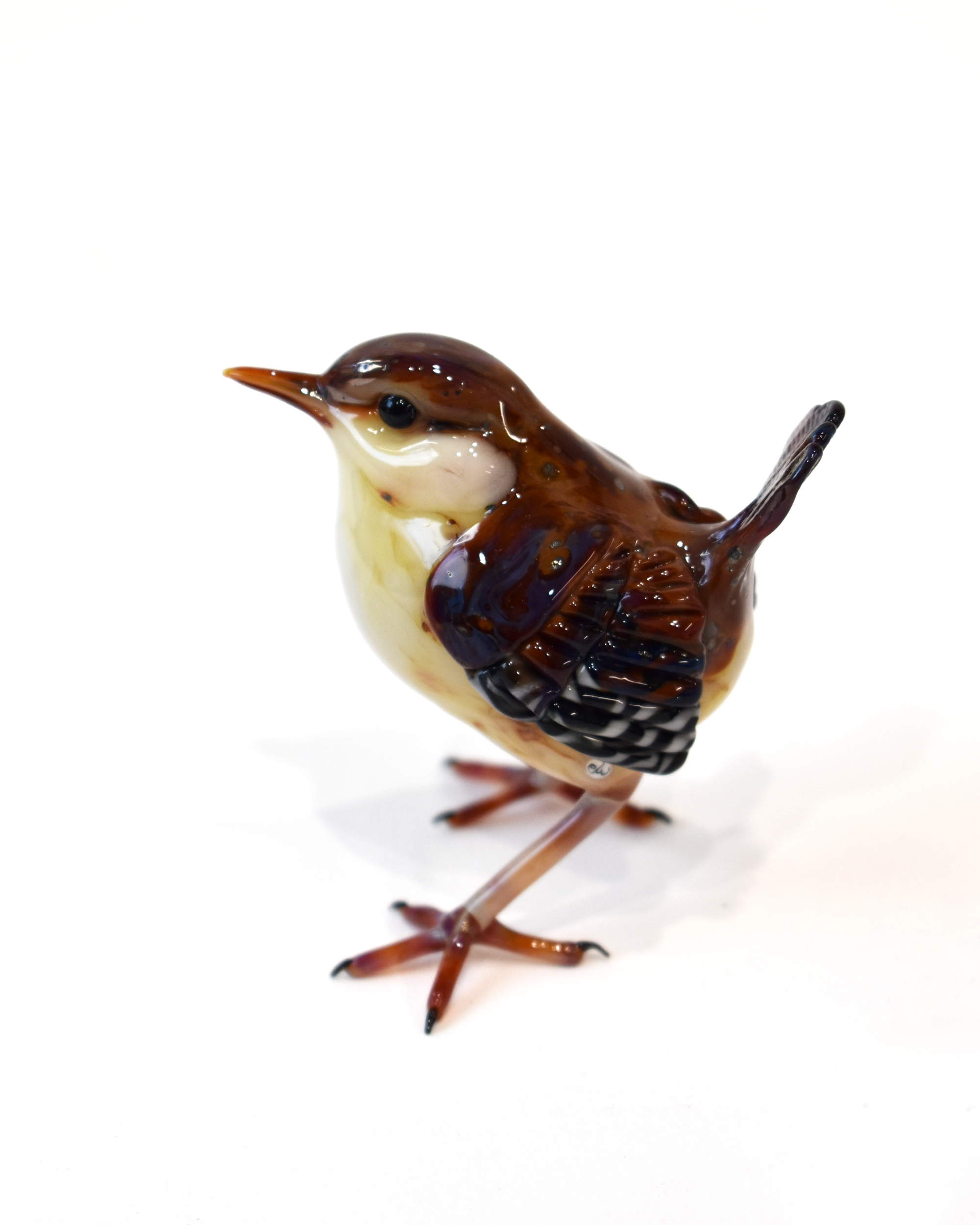 'Wren' Glass Bird Sculpture