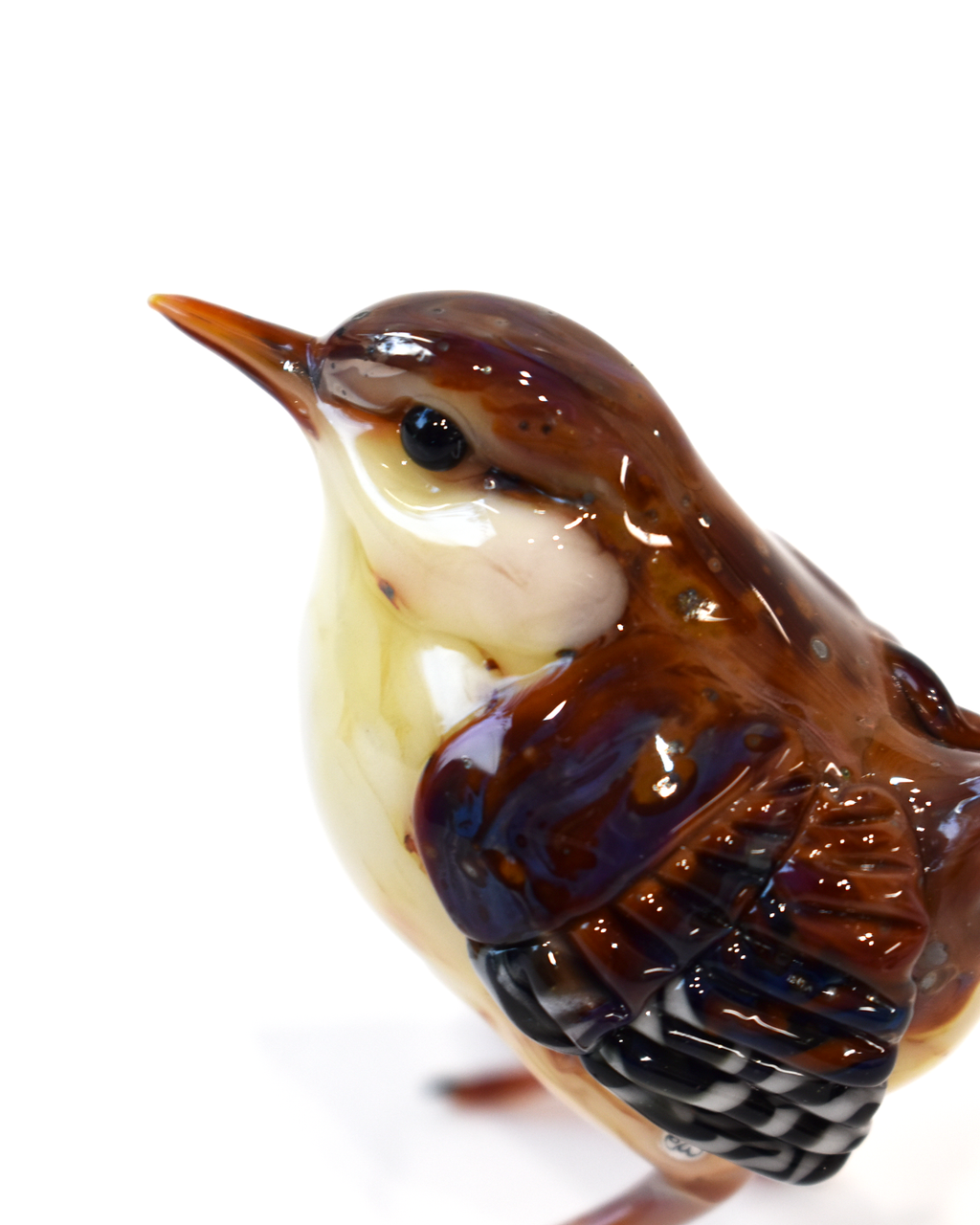 'Wren' Glass Bird Sculpture