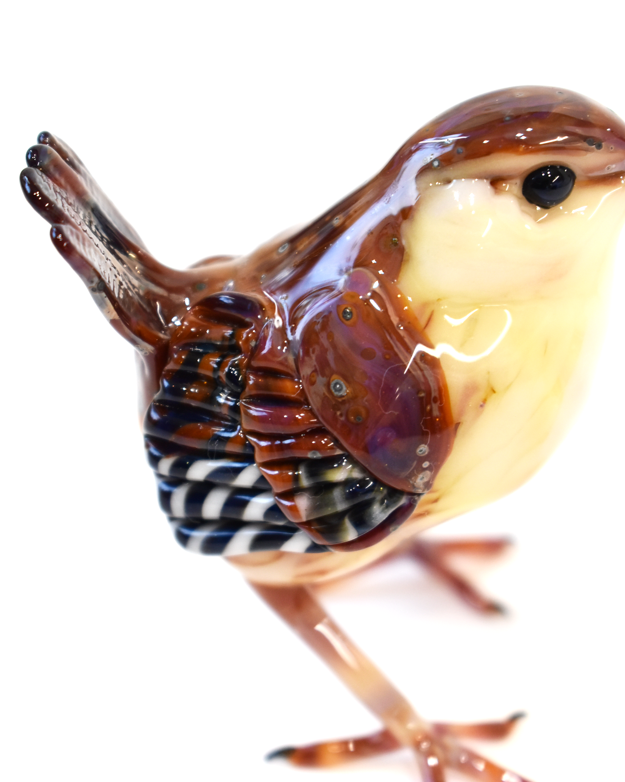 'Wren' Glass Bird Sculpture