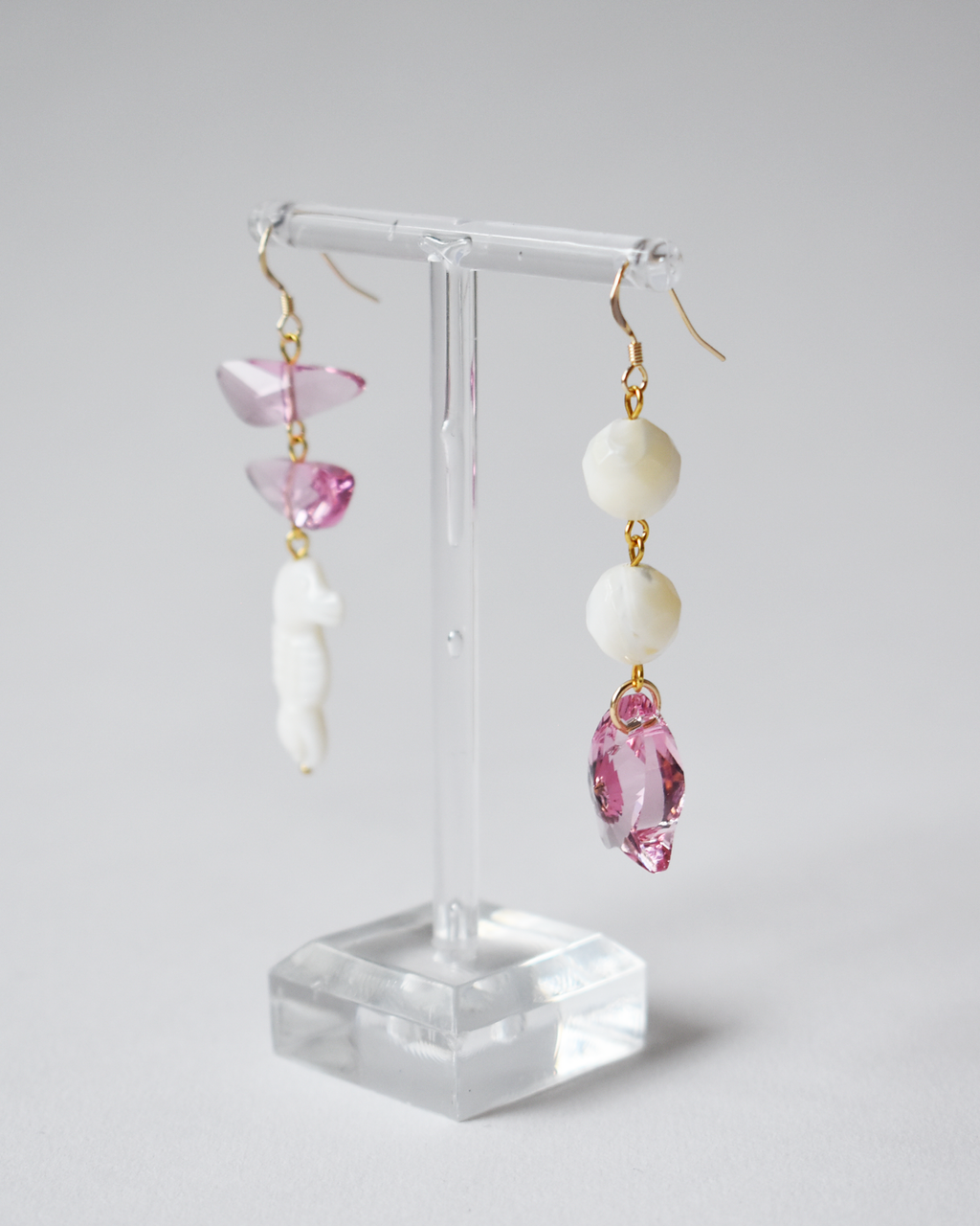 Pale Pink 'Seaside Crystal' Earrings