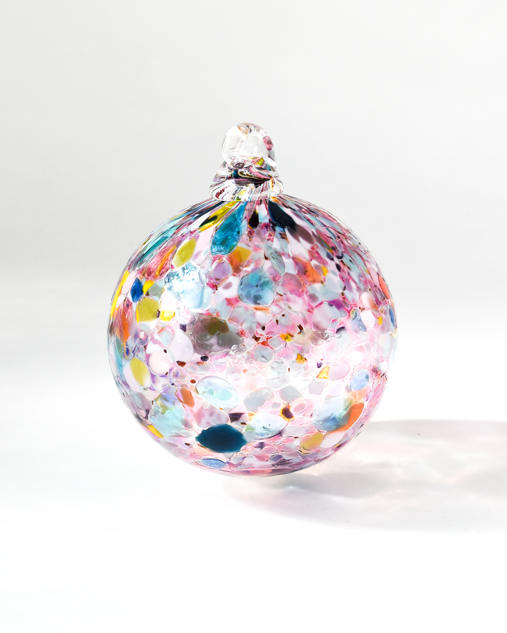 "Pink Mix" Confetti Mouthblown Bauble