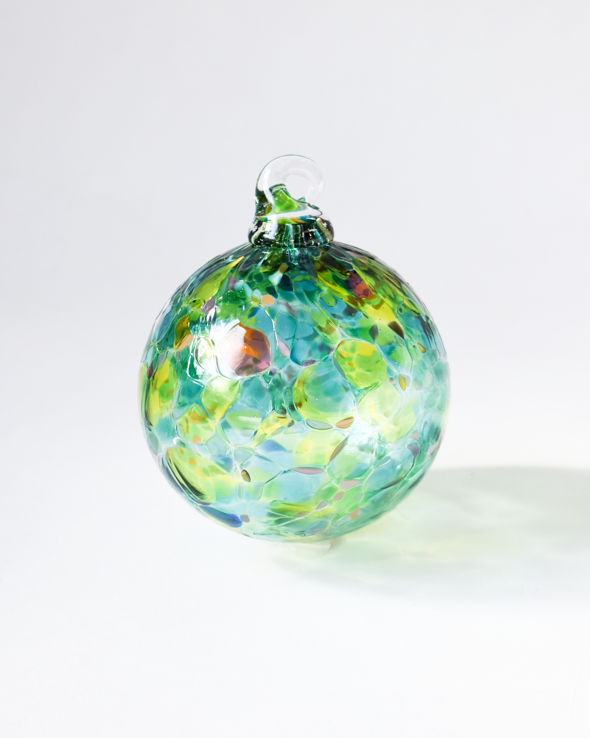 "Lime & Lagoon" Confetti Mouthblown Bauble