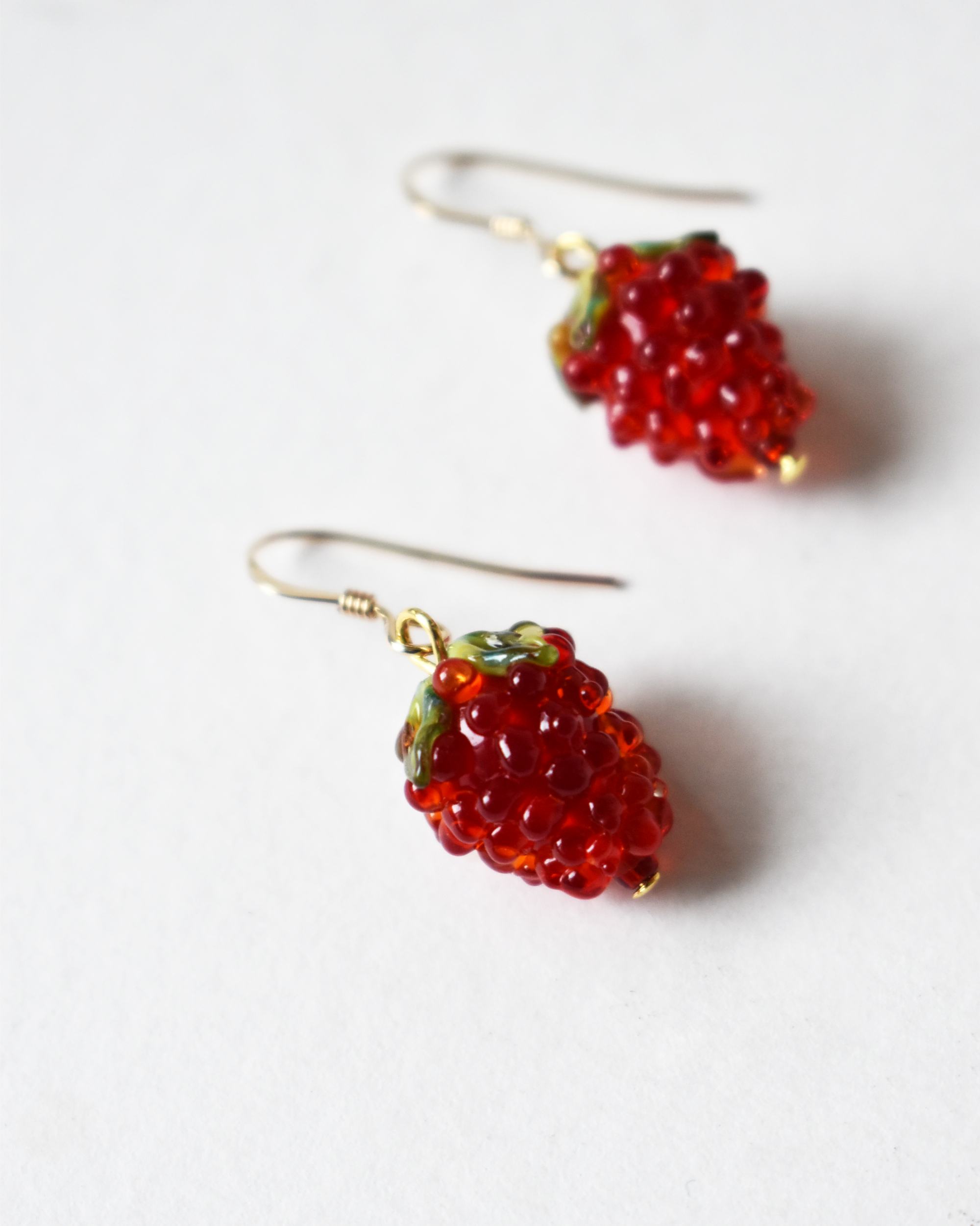 Raspberry Drop Earrings
