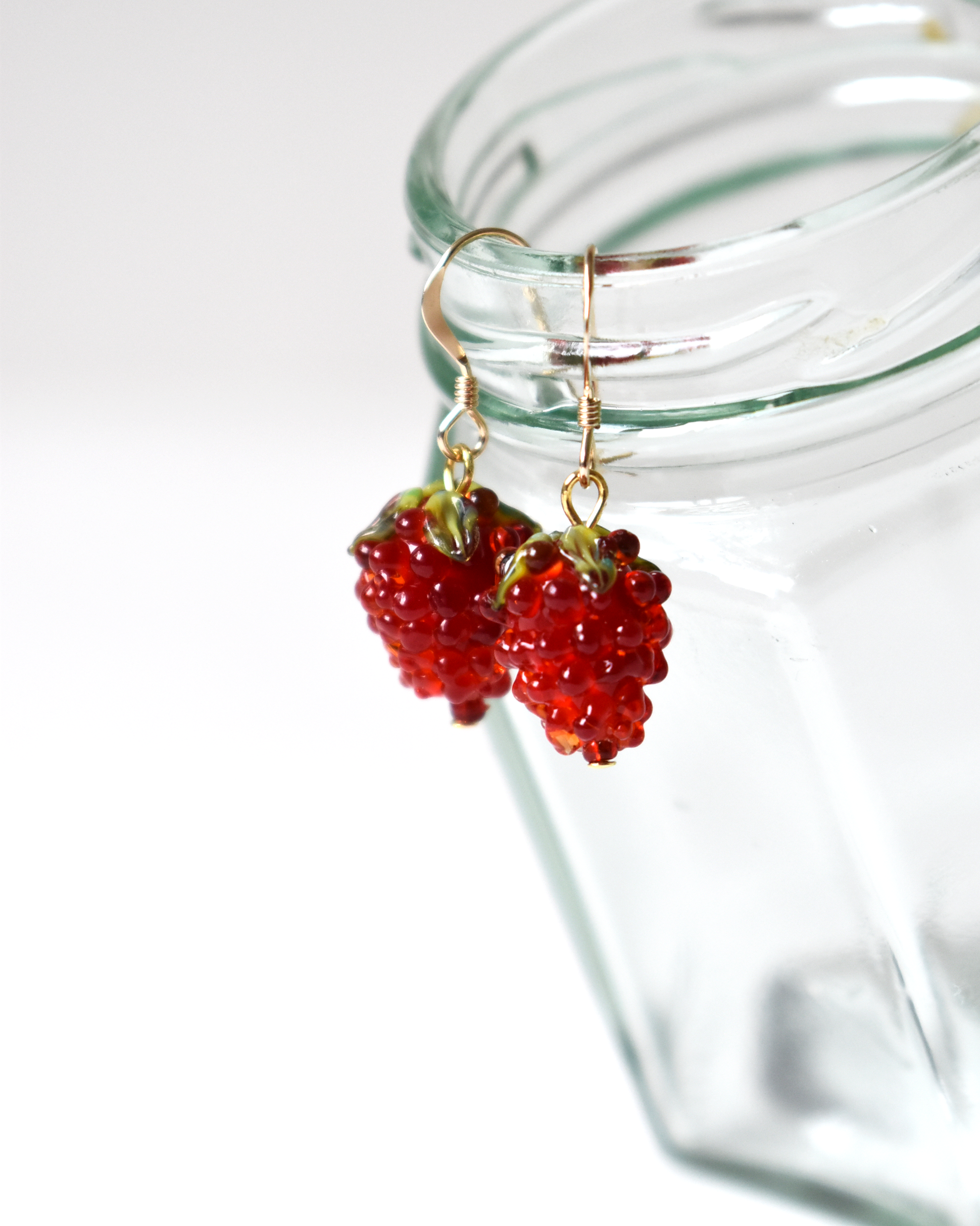 Raspberry Drop Earrings