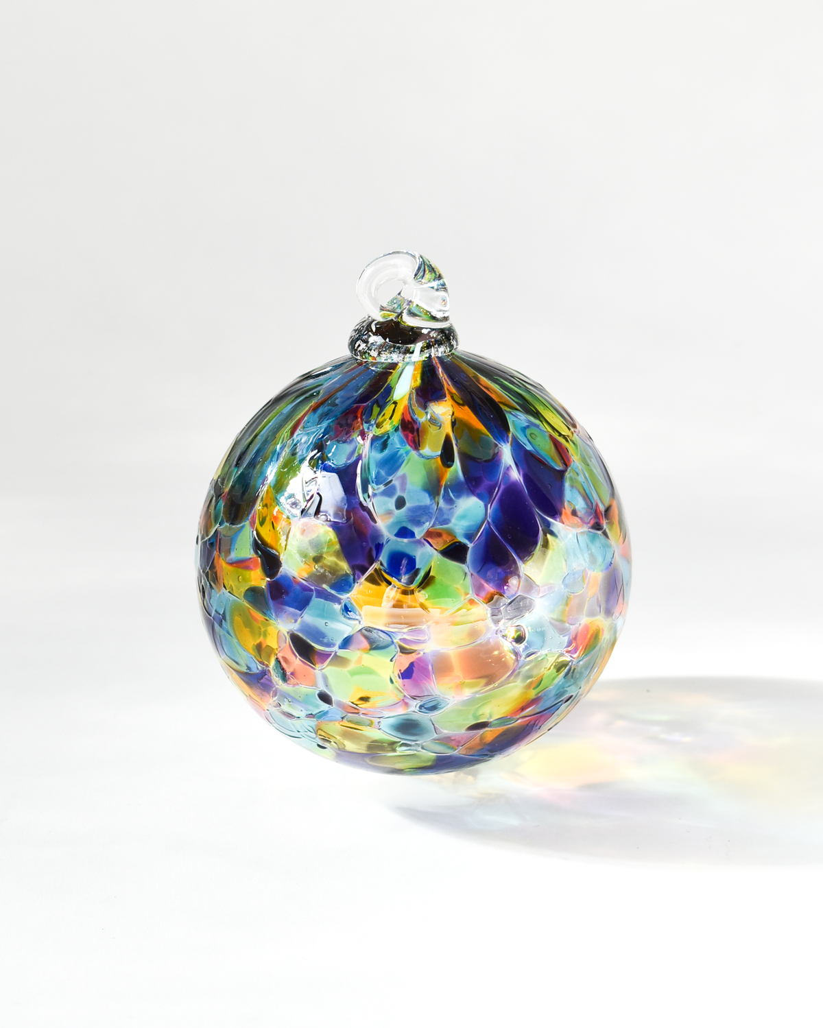 "Rich Rainbow" Confetti Mouthblown Bauble