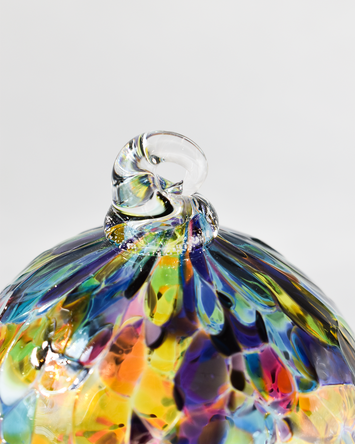 "Rich Rainbow" Confetti Mouthblown Bauble