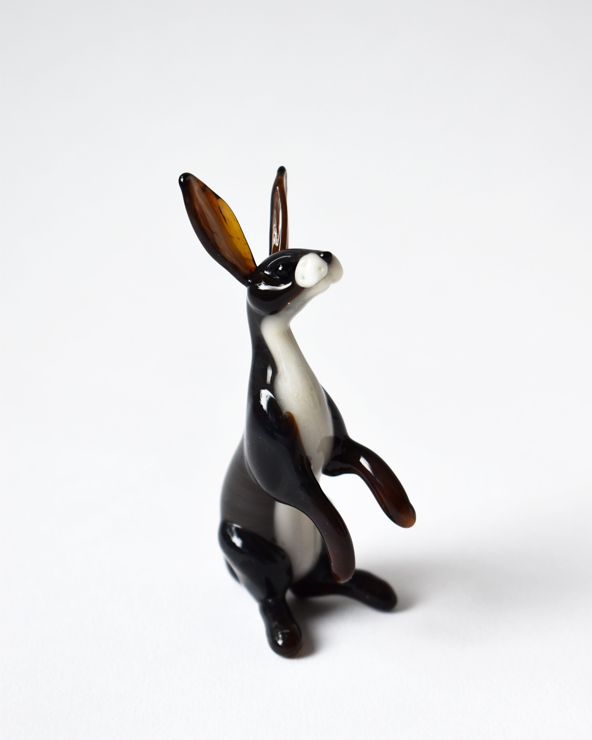 'Inquisitive Hare' Glass Sculpture