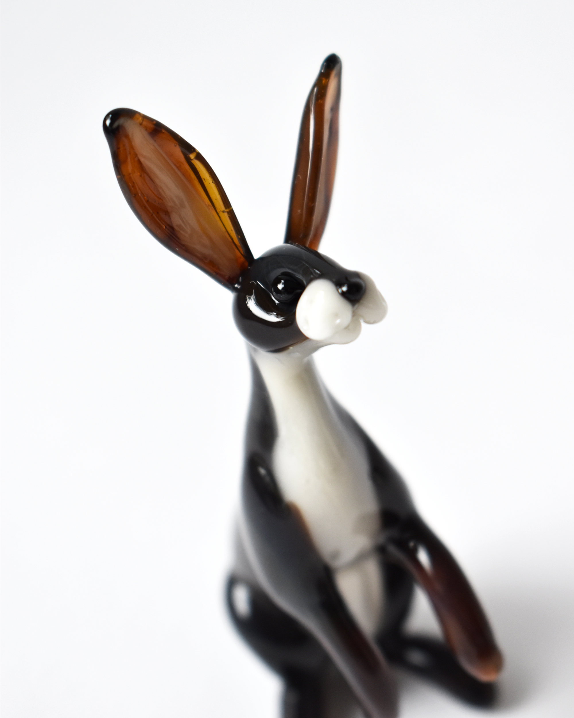 'Inquisitive Hare' Glass Sculpture