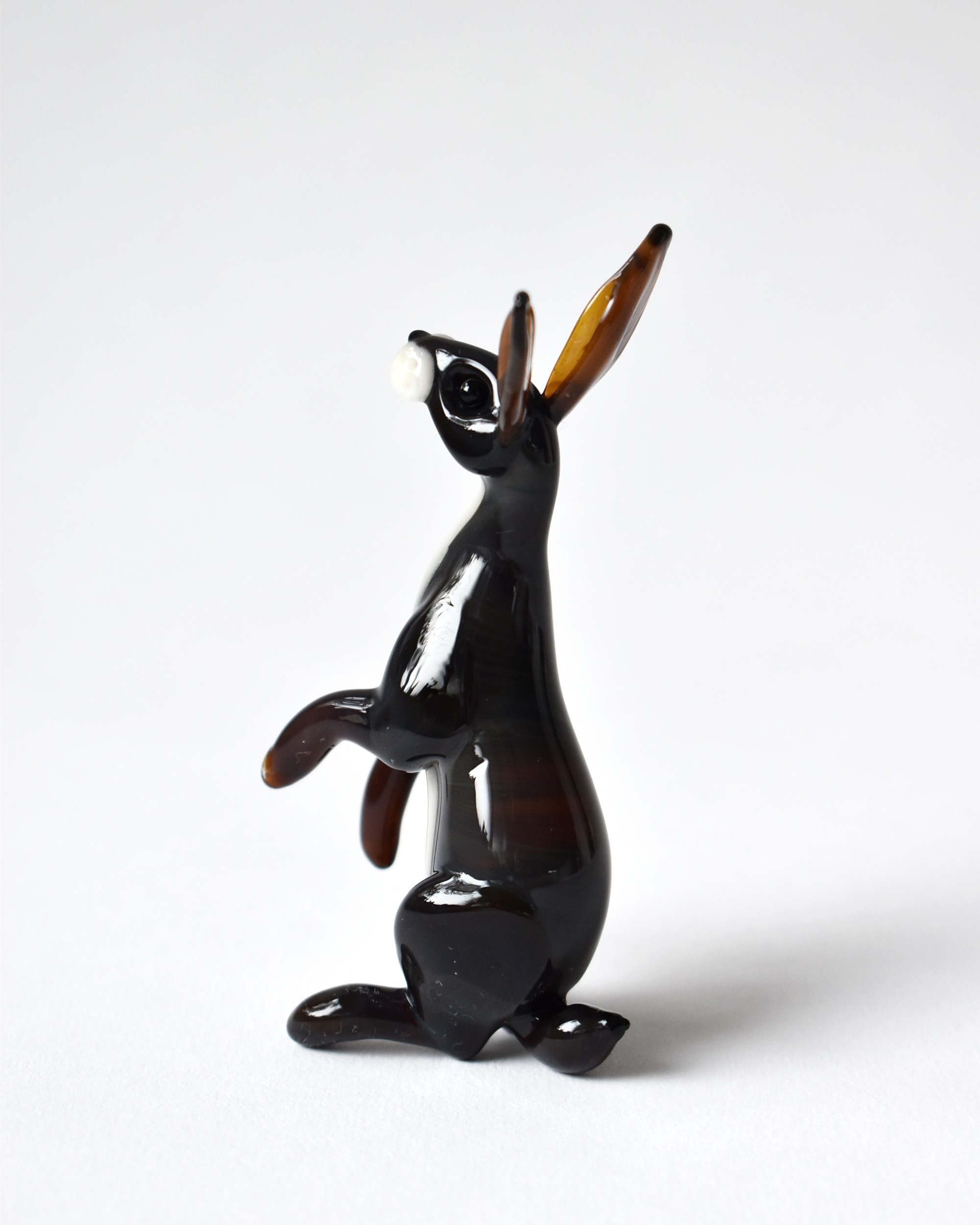 'Inquisitive Hare' Glass Sculpture