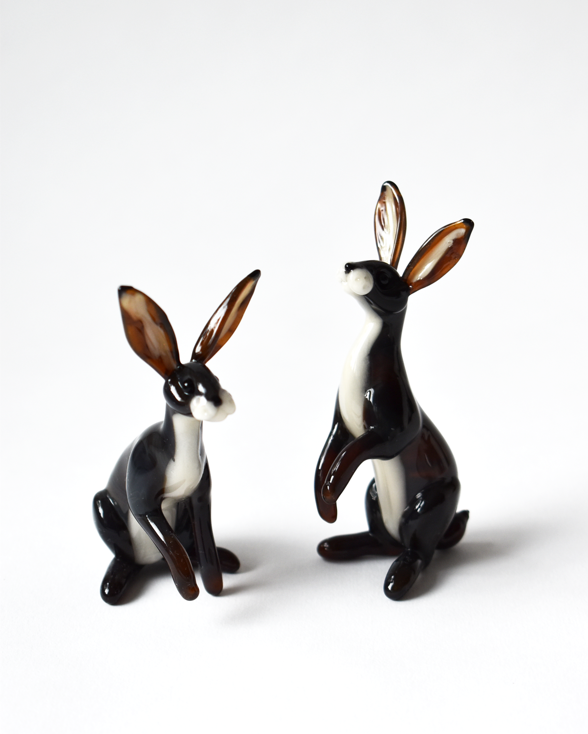 'Inquisitive Hare' Glass Sculpture