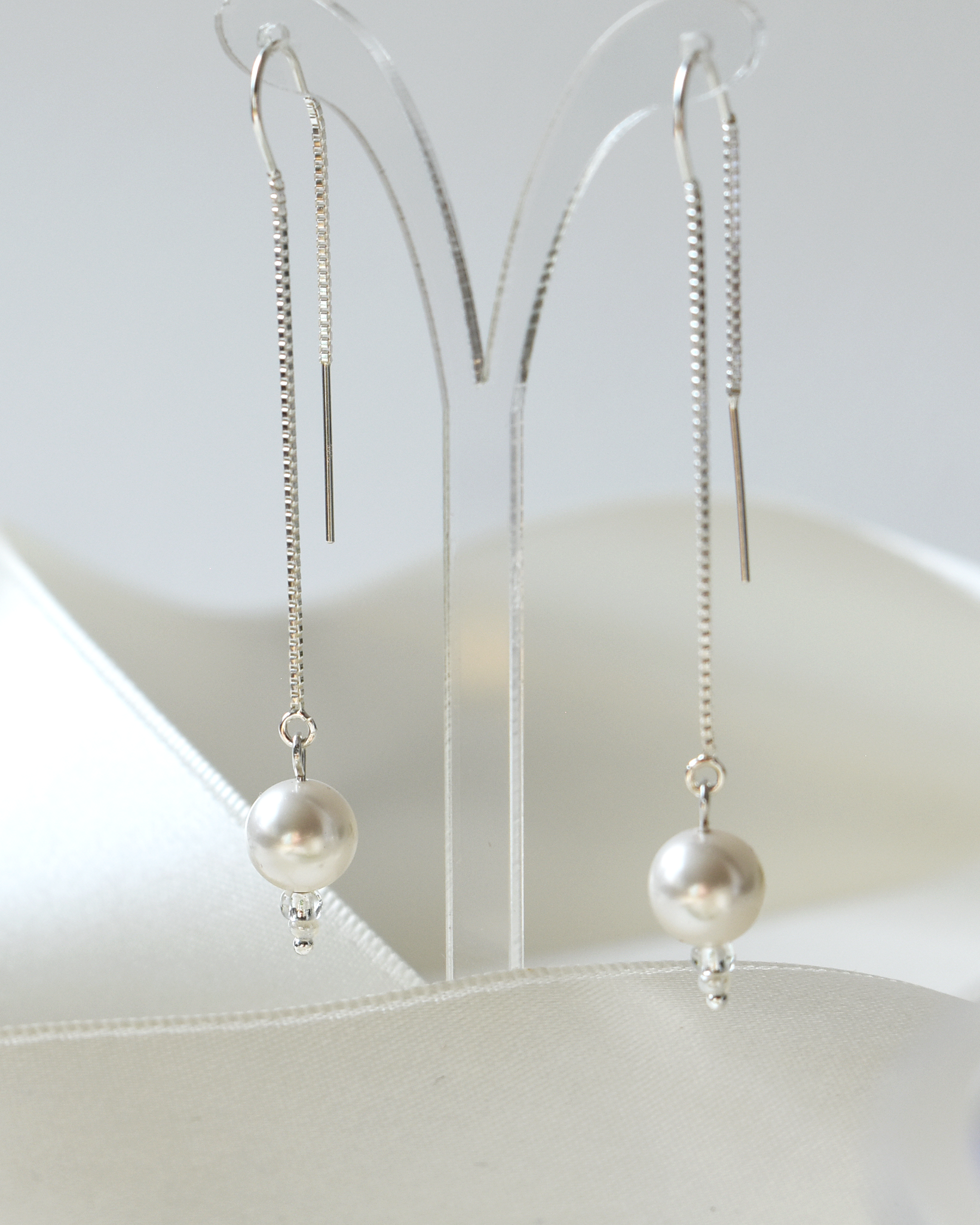 Classic Pearl Threader Earrings