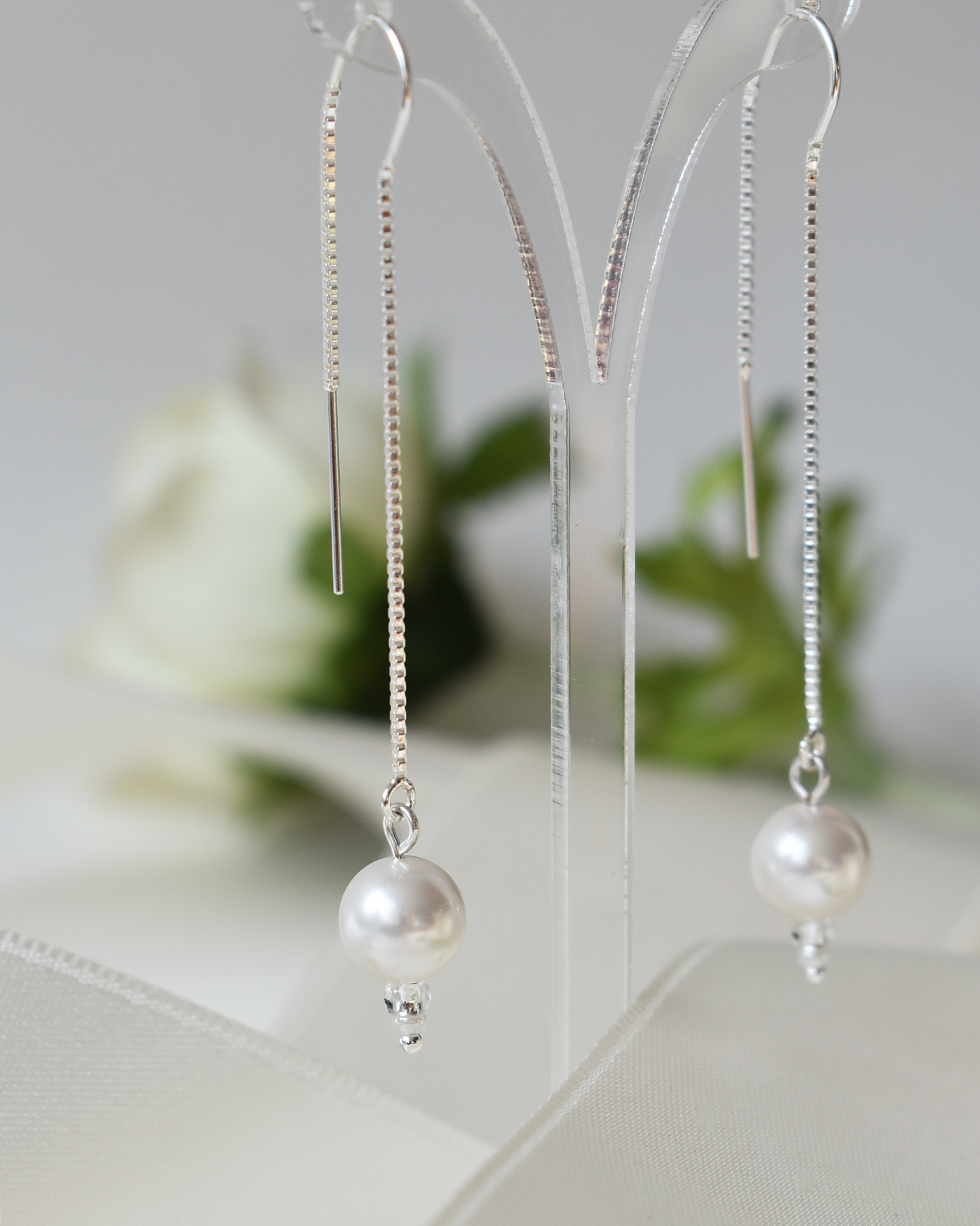 Classic Pearl Threader Earrings