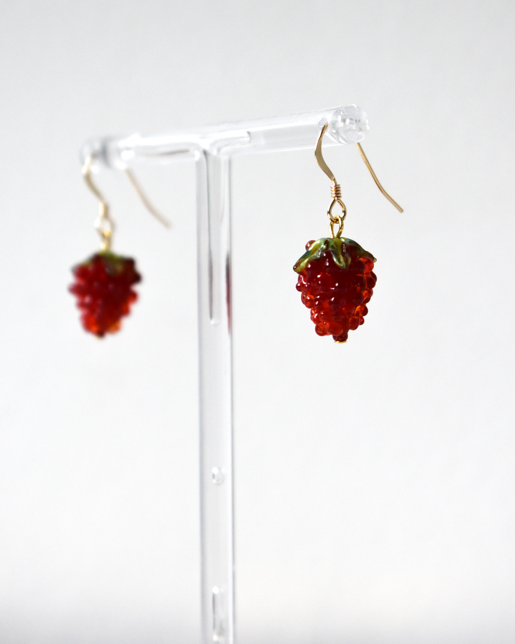 Raspberry Drop Earrings