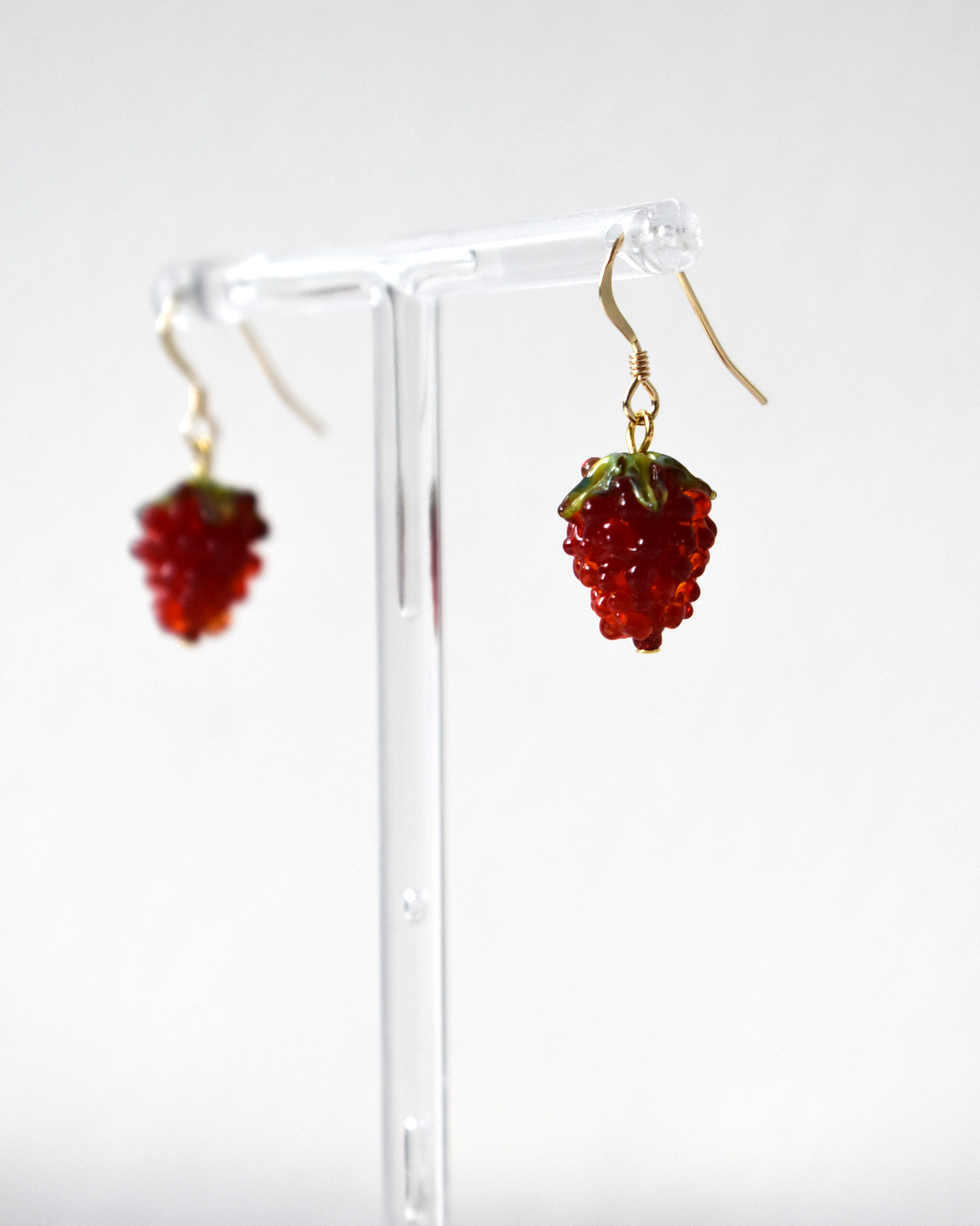 Raspberry Drop Earrings