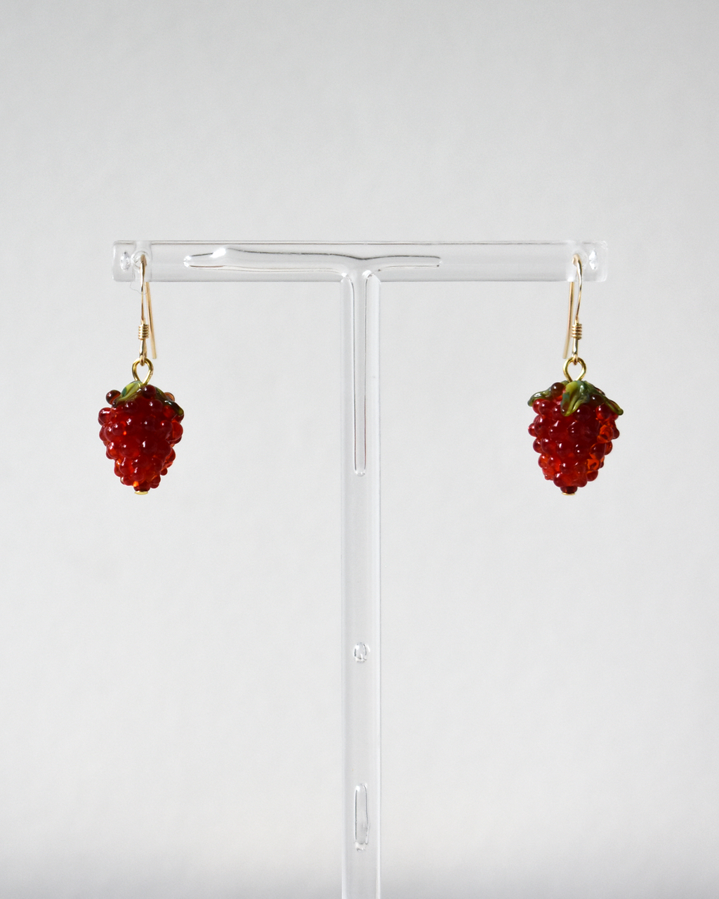 Raspberry Drop Earrings