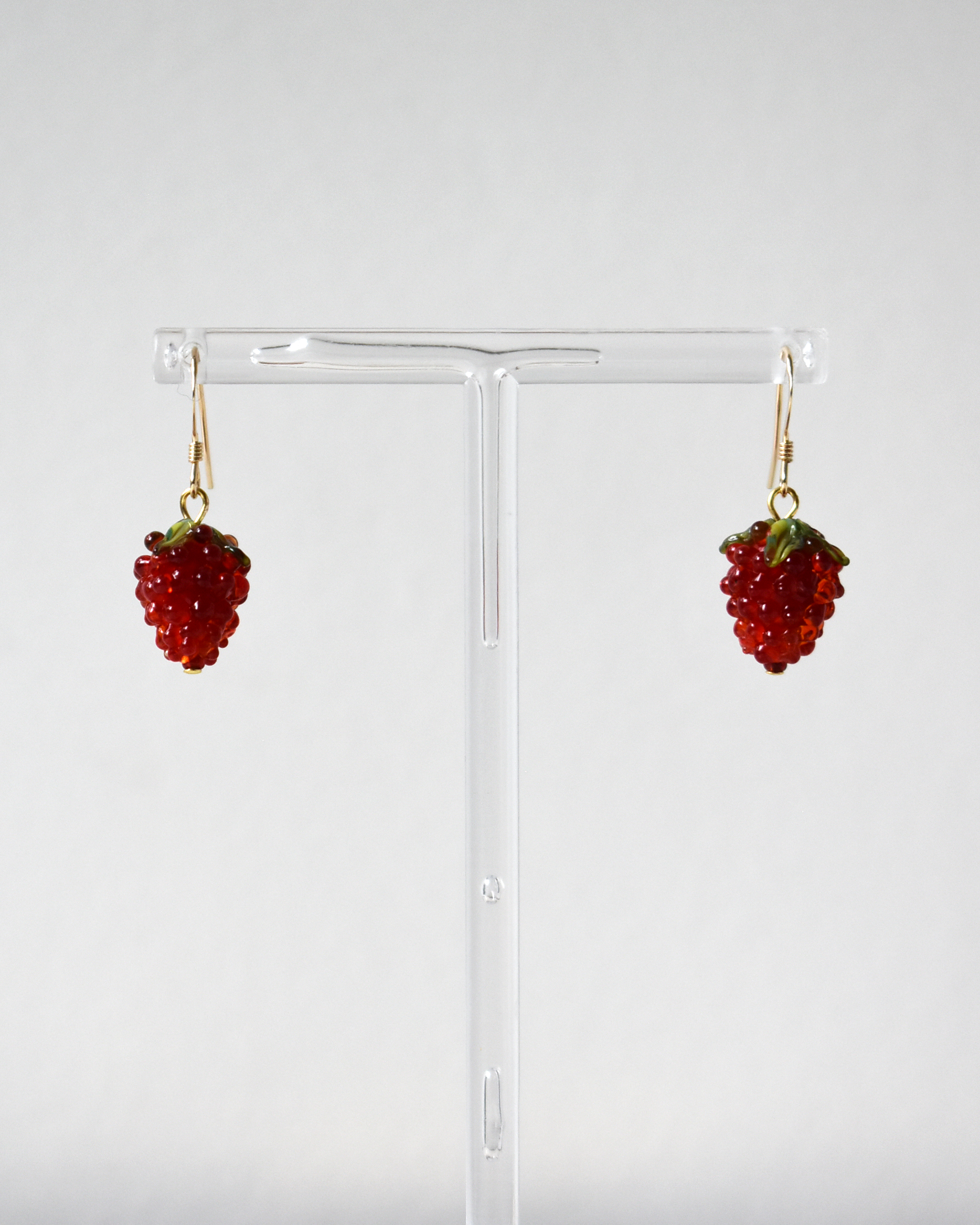 Raspberry Drop Earrings