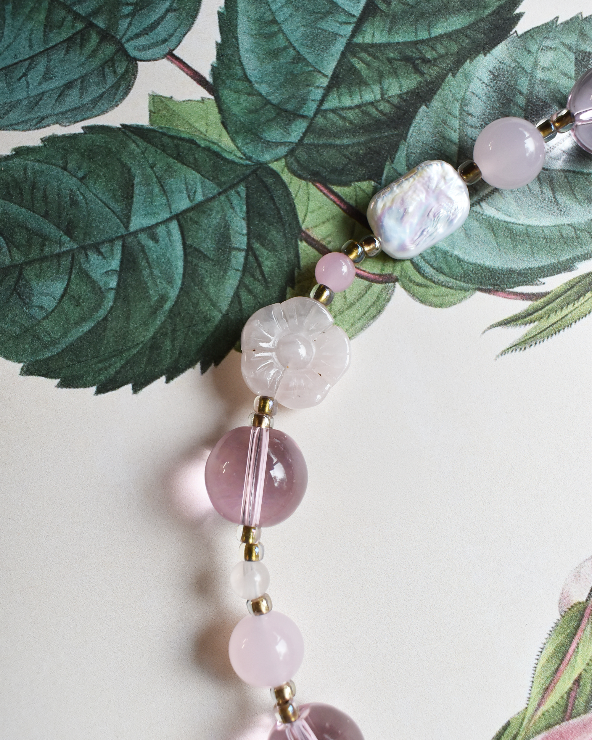 'Rose Garden' Freshwater Pearl Bead Necklace