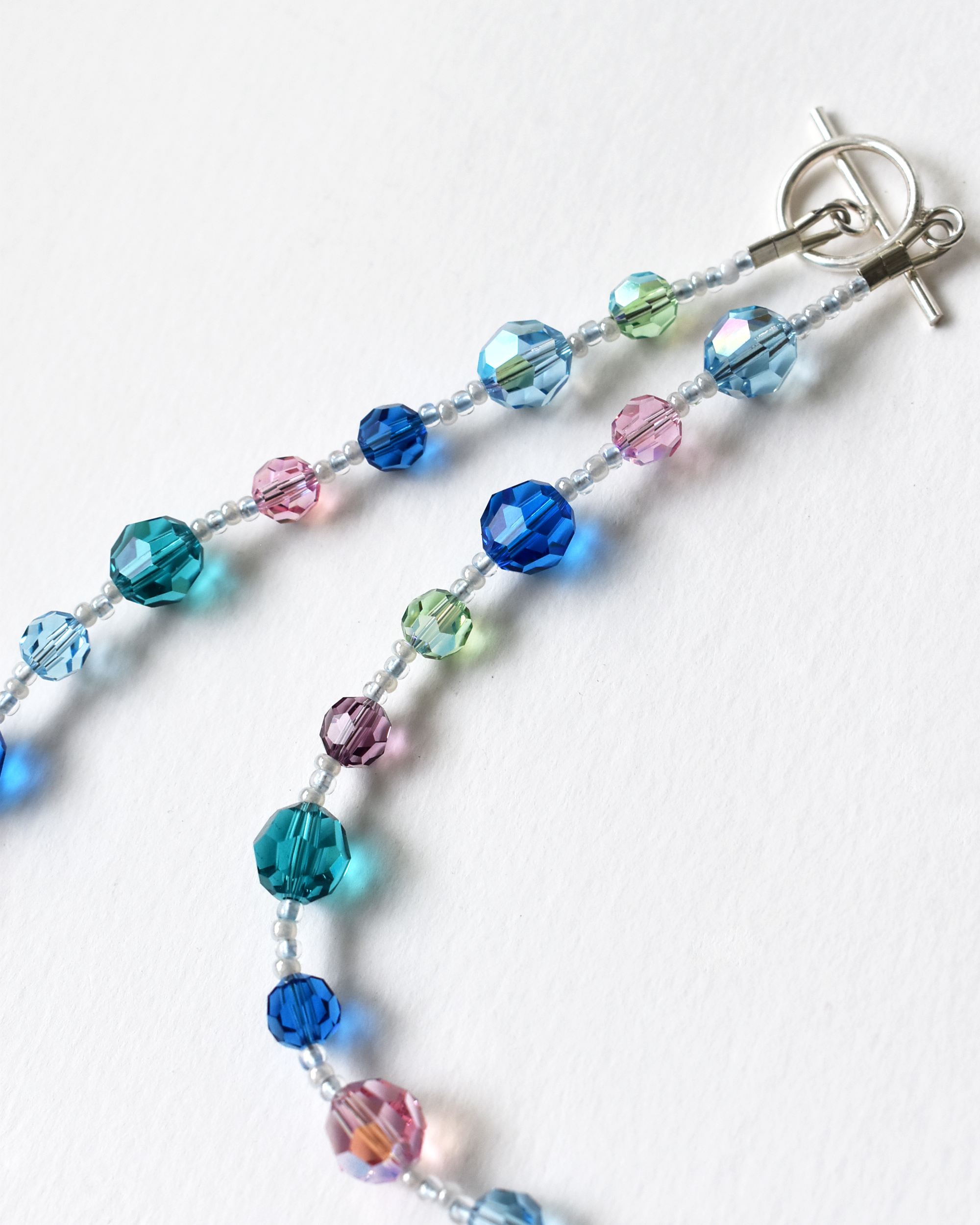 Colourful Glass Crystal Bead Necklace