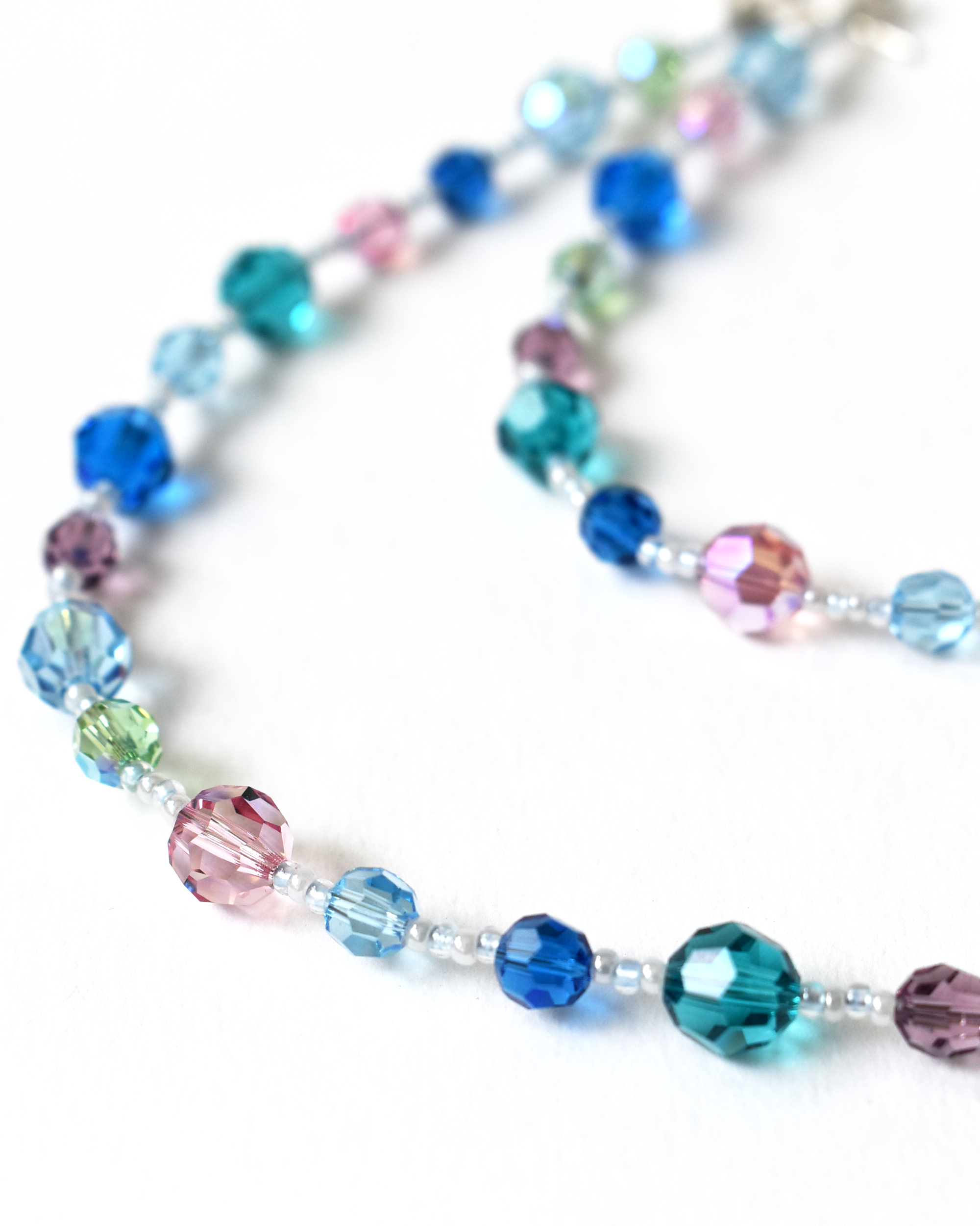 Colourful Glass Crystal Bead Necklace