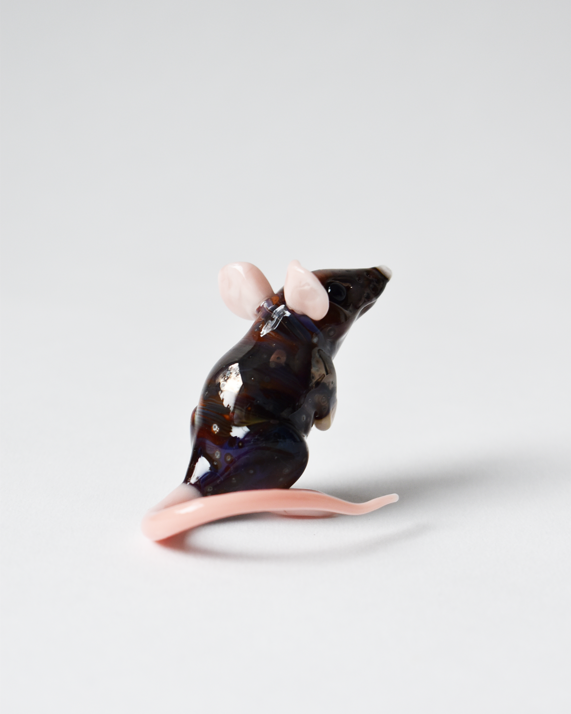 'Little Brown Mouse' Glass Sculpture