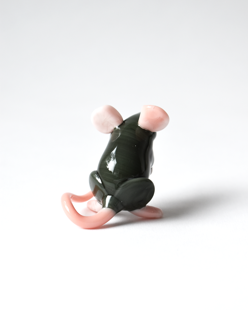 'Little Grey Mouse' Glass Sculpture