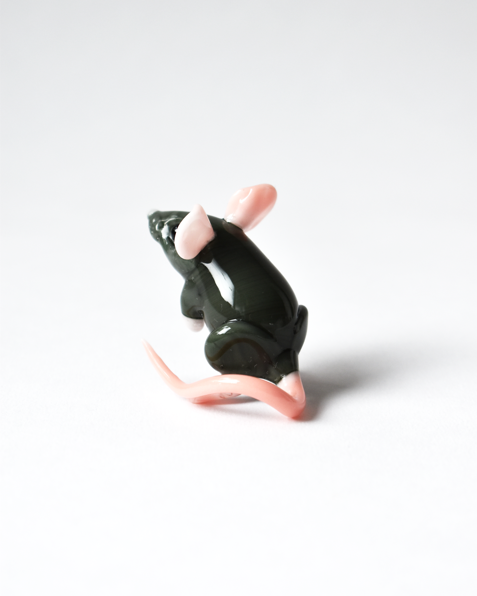 'Little Grey Mouse' Glass Sculpture