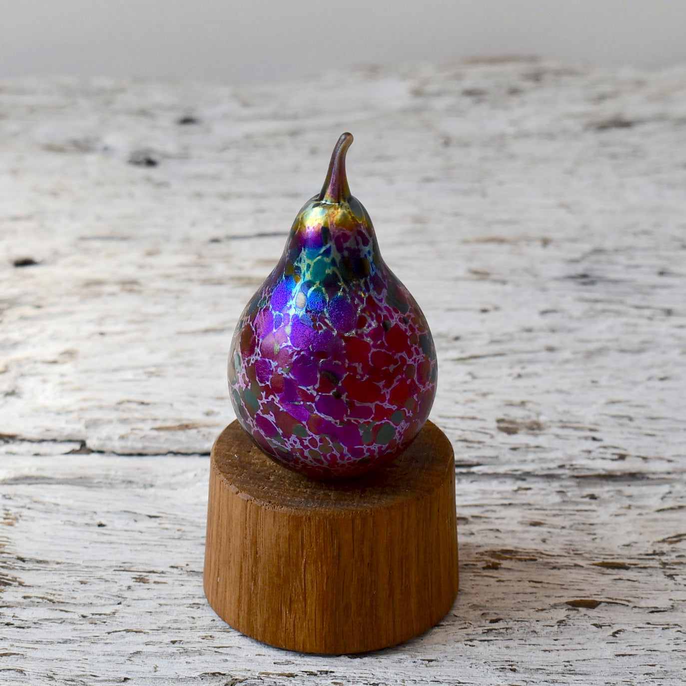 Cranberry Glass Pear - Corley Studio Shop