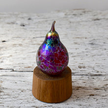 Load image into Gallery viewer, Cranberry Glass Pear - Corley Studio Shop
