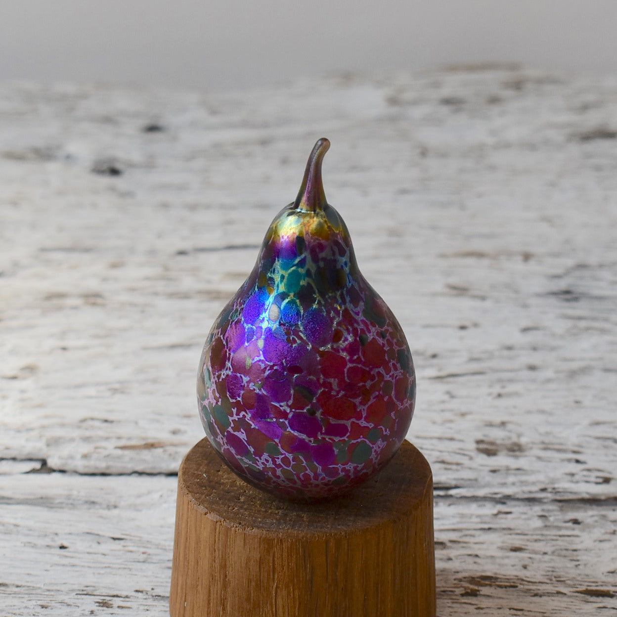 Cranberry Glass Pear - Corley Studio Shop